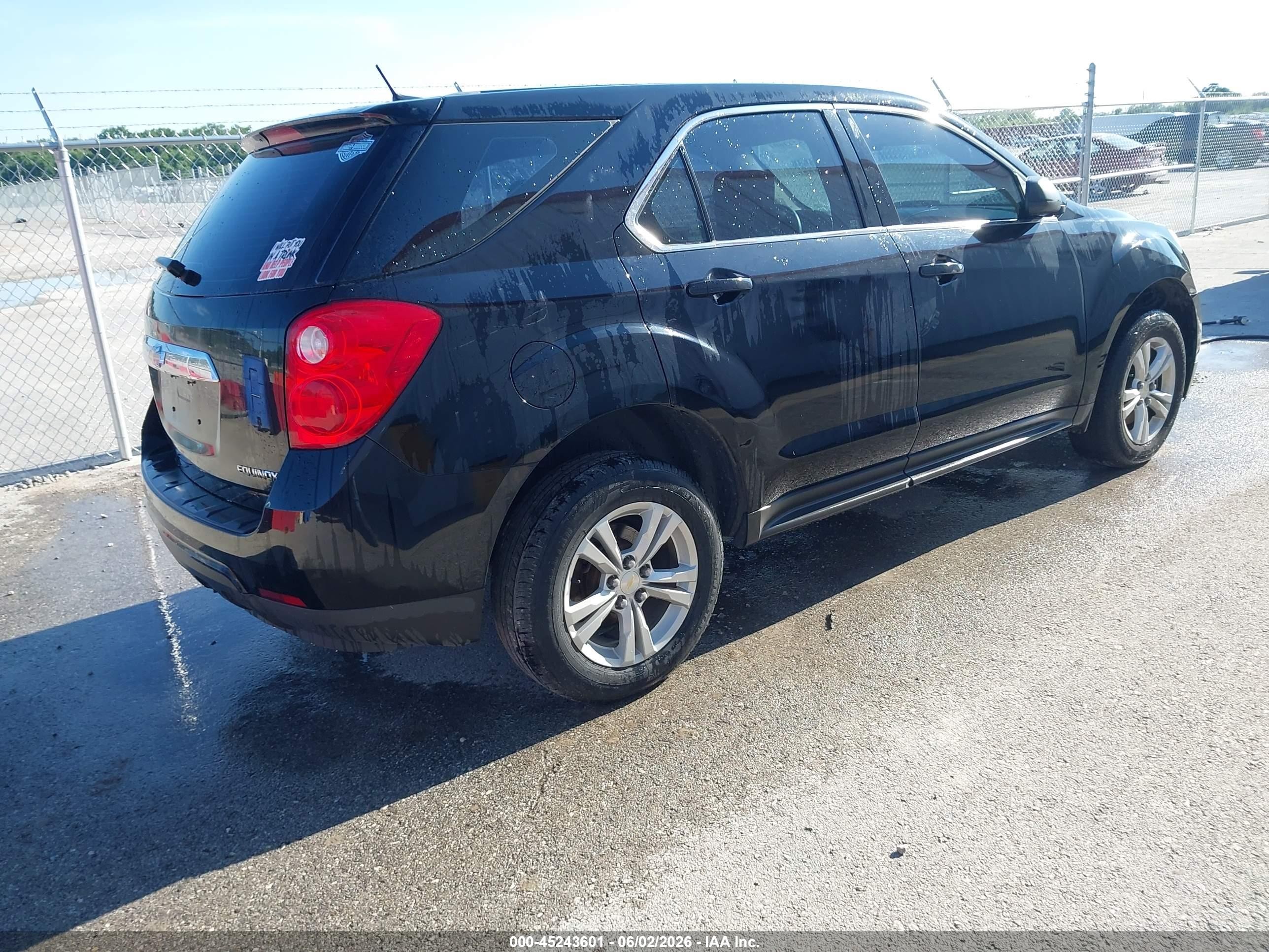 2013 Chevrolet Equinox Ls Black vin: 2GNALBEK3D1270701