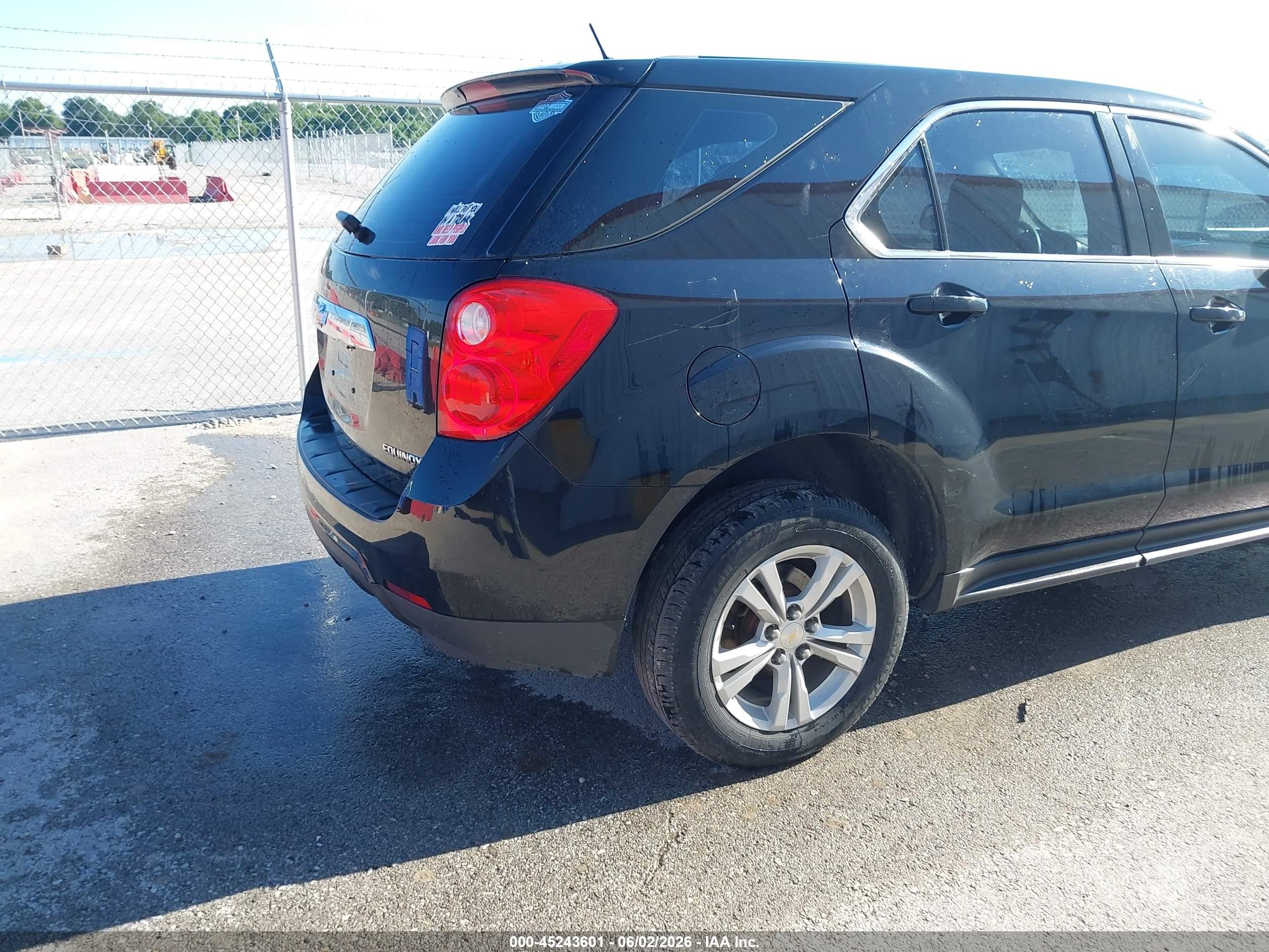 2013 Chevrolet Equinox Ls Black vin: 2GNALBEK3D1270701