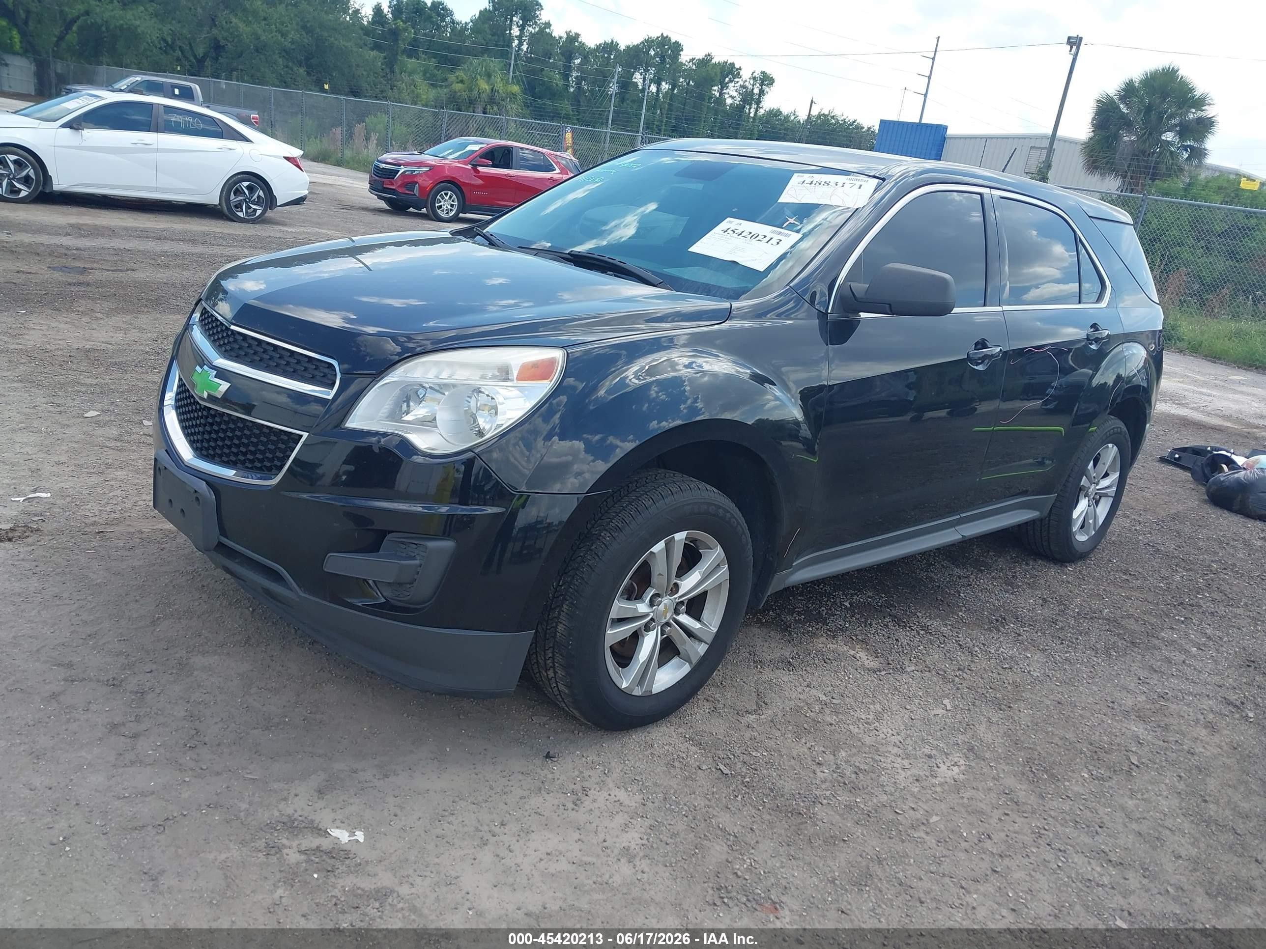 2013 Chevrolet Equinox Ls Black vin: 2GNALBEK3D6206032
