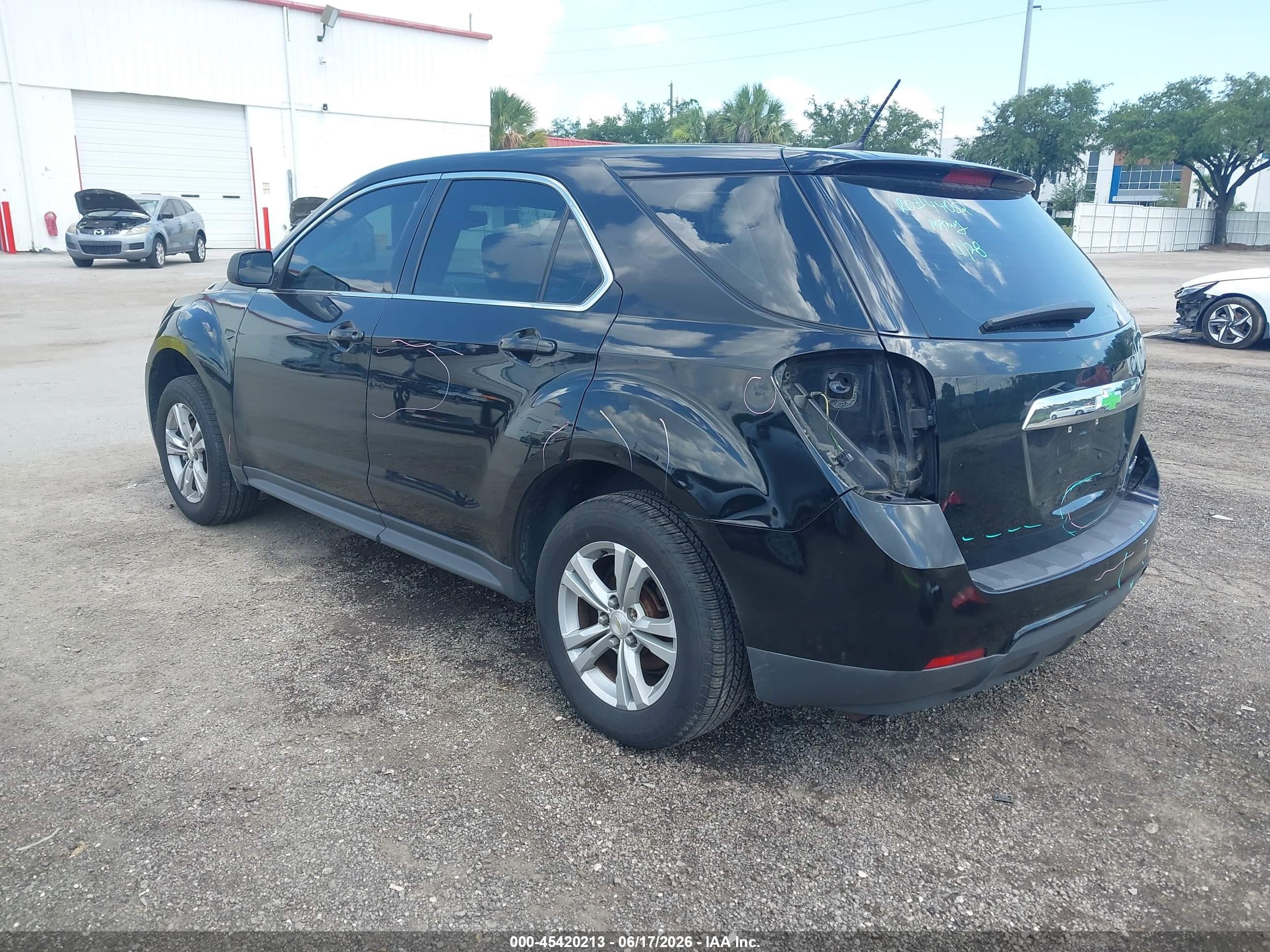 2013 Chevrolet Equinox Ls Black vin: 2GNALBEK3D6206032