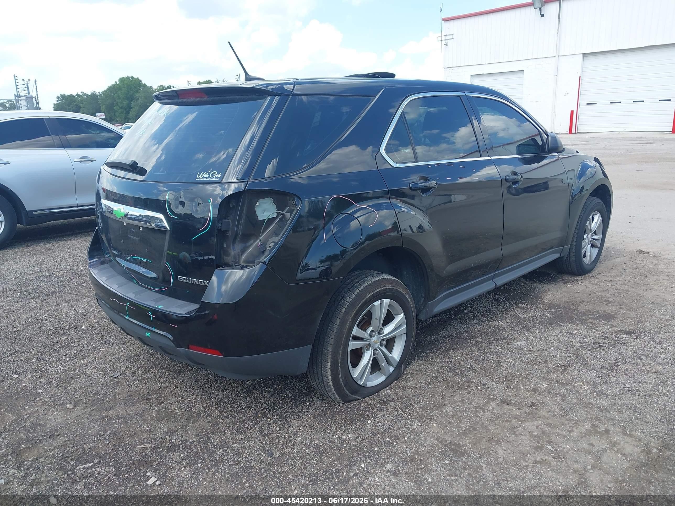 2013 Chevrolet Equinox Ls Black vin: 2GNALBEK3D6206032