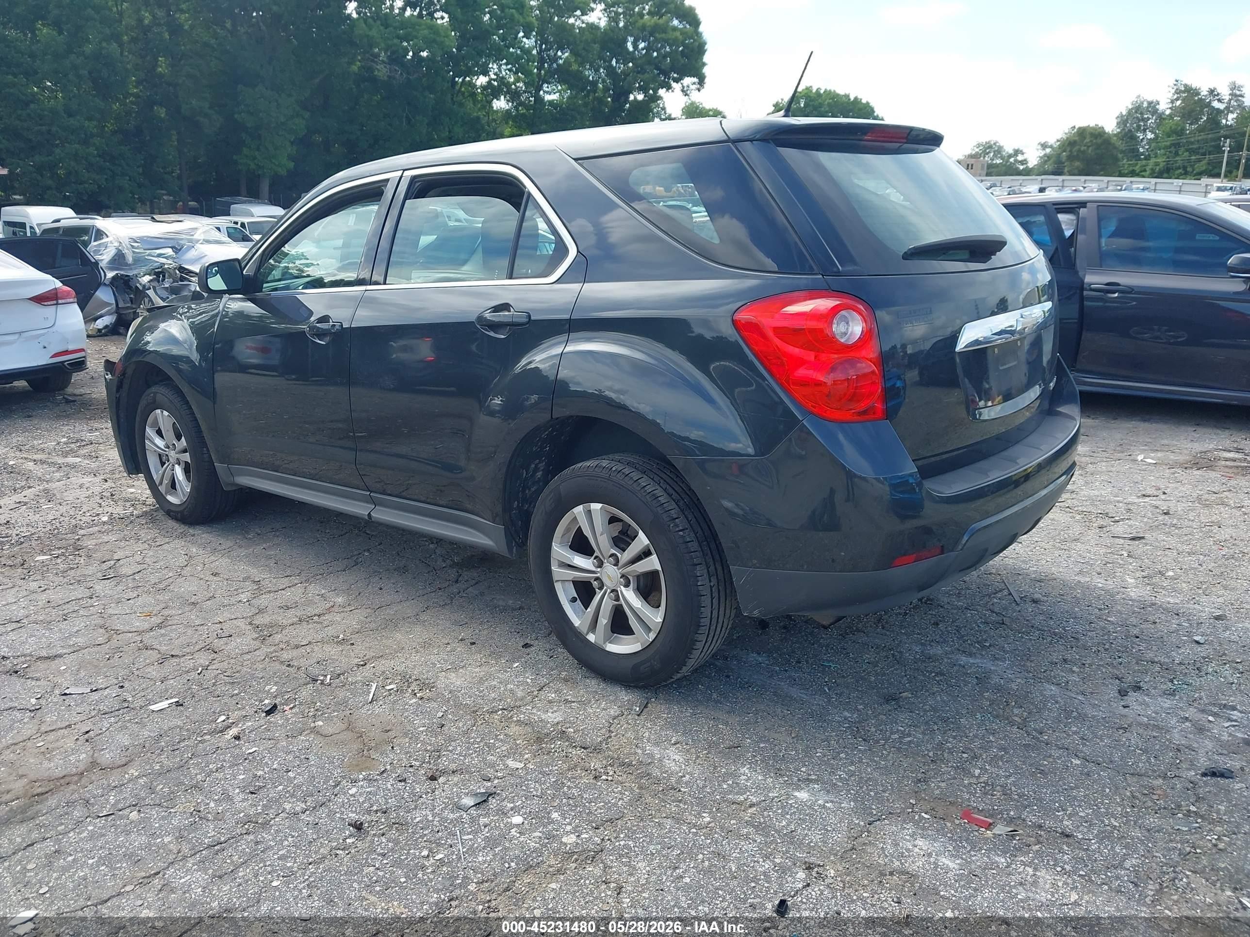 2013 Chevrolet Equinox Ls Black vin: 2GNALBEK3D6209156