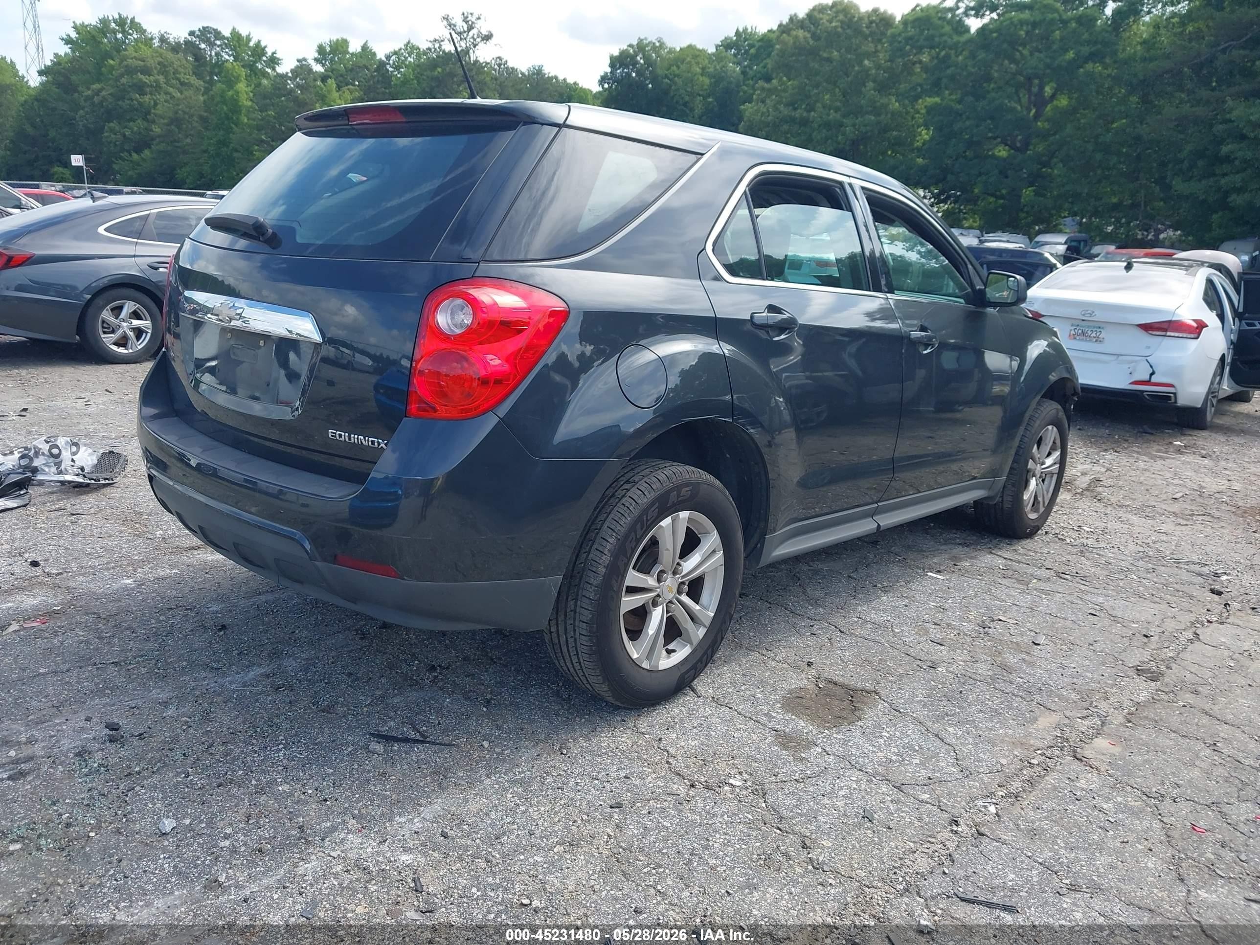 2013 Chevrolet Equinox Ls Black vin: 2GNALBEK3D6209156