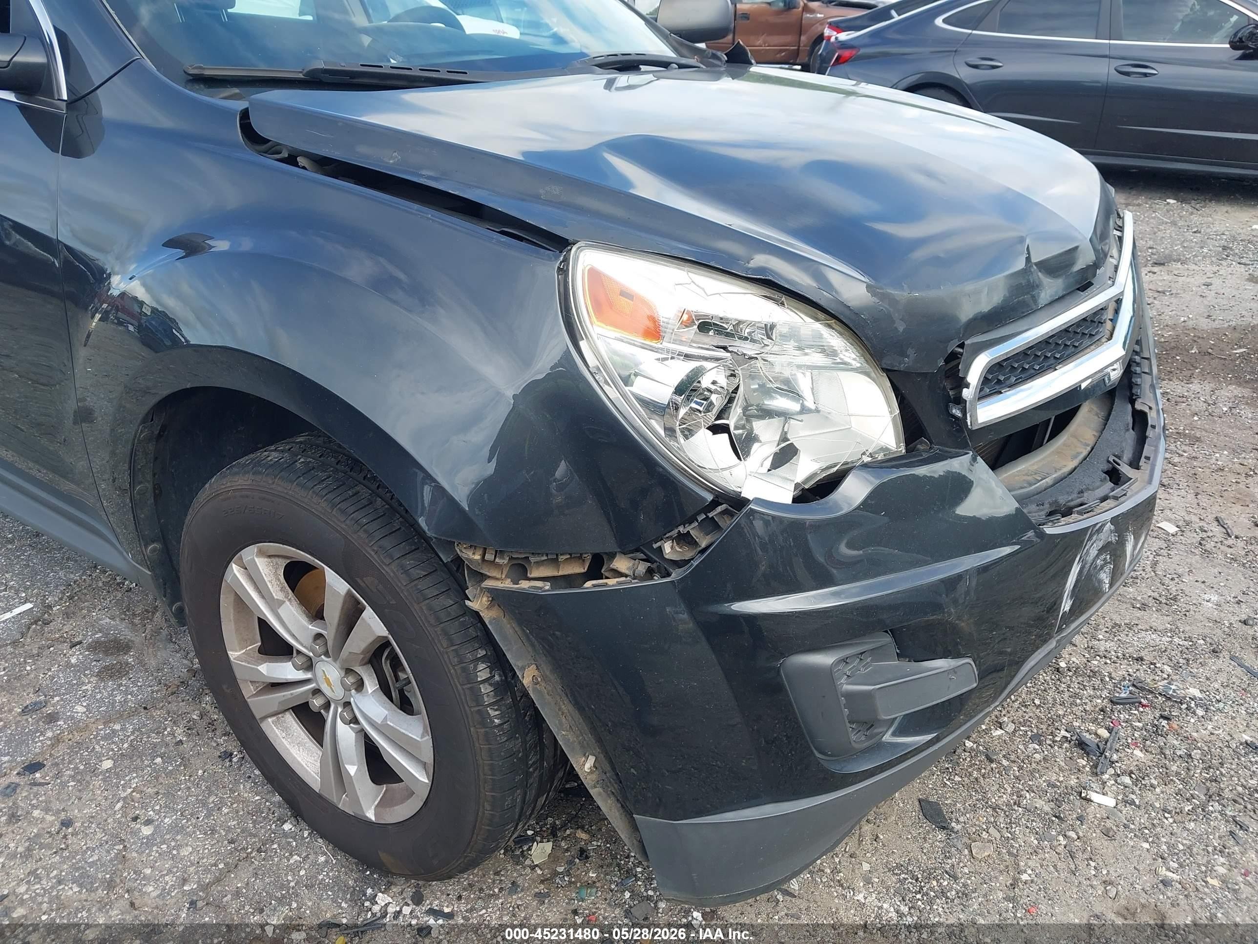 2013 Chevrolet Equinox Ls Black vin: 2GNALBEK3D6209156