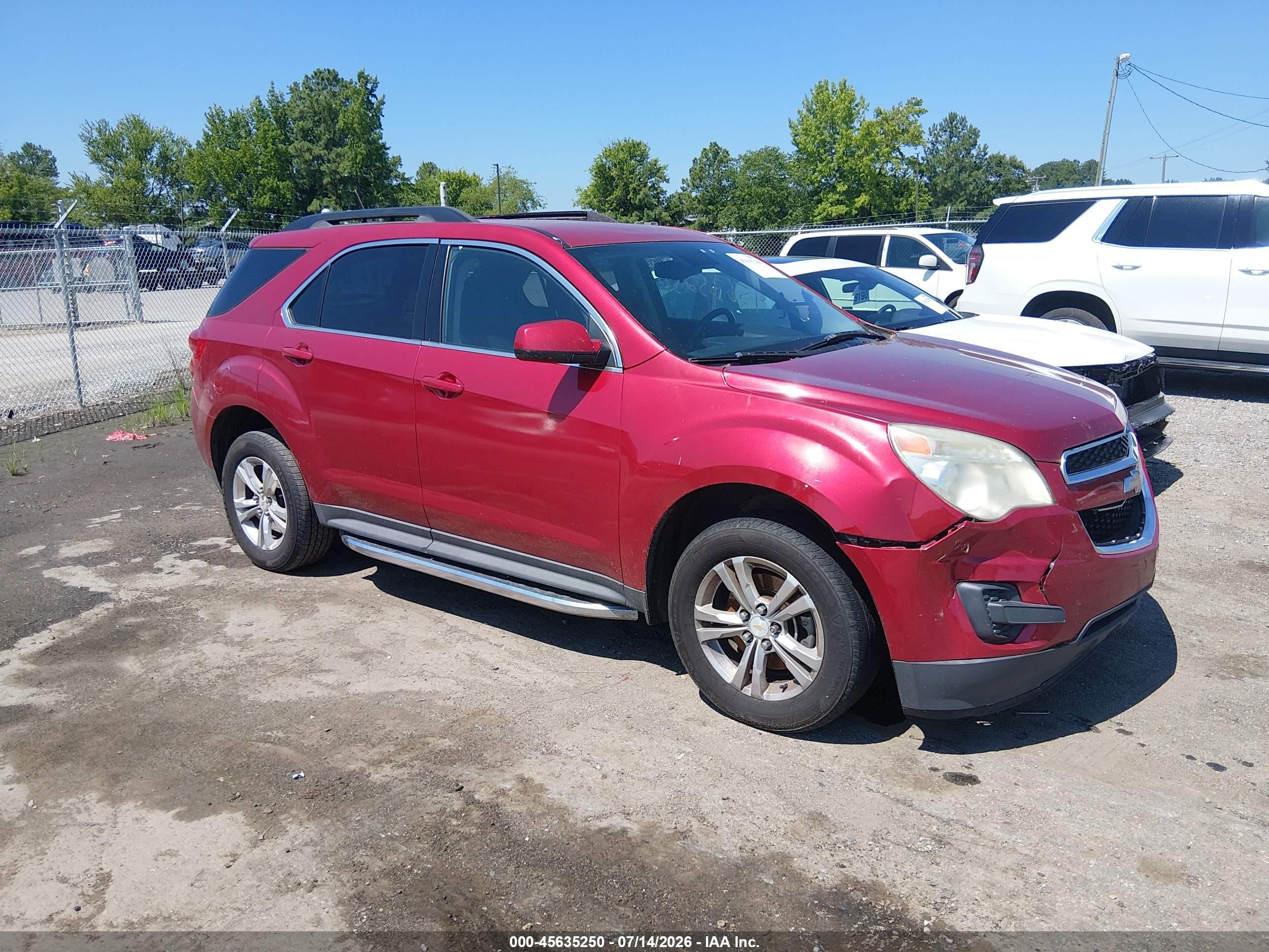 2015 Chevrolet Equinox Lt Red vin: 2GNALBEK3F6426452