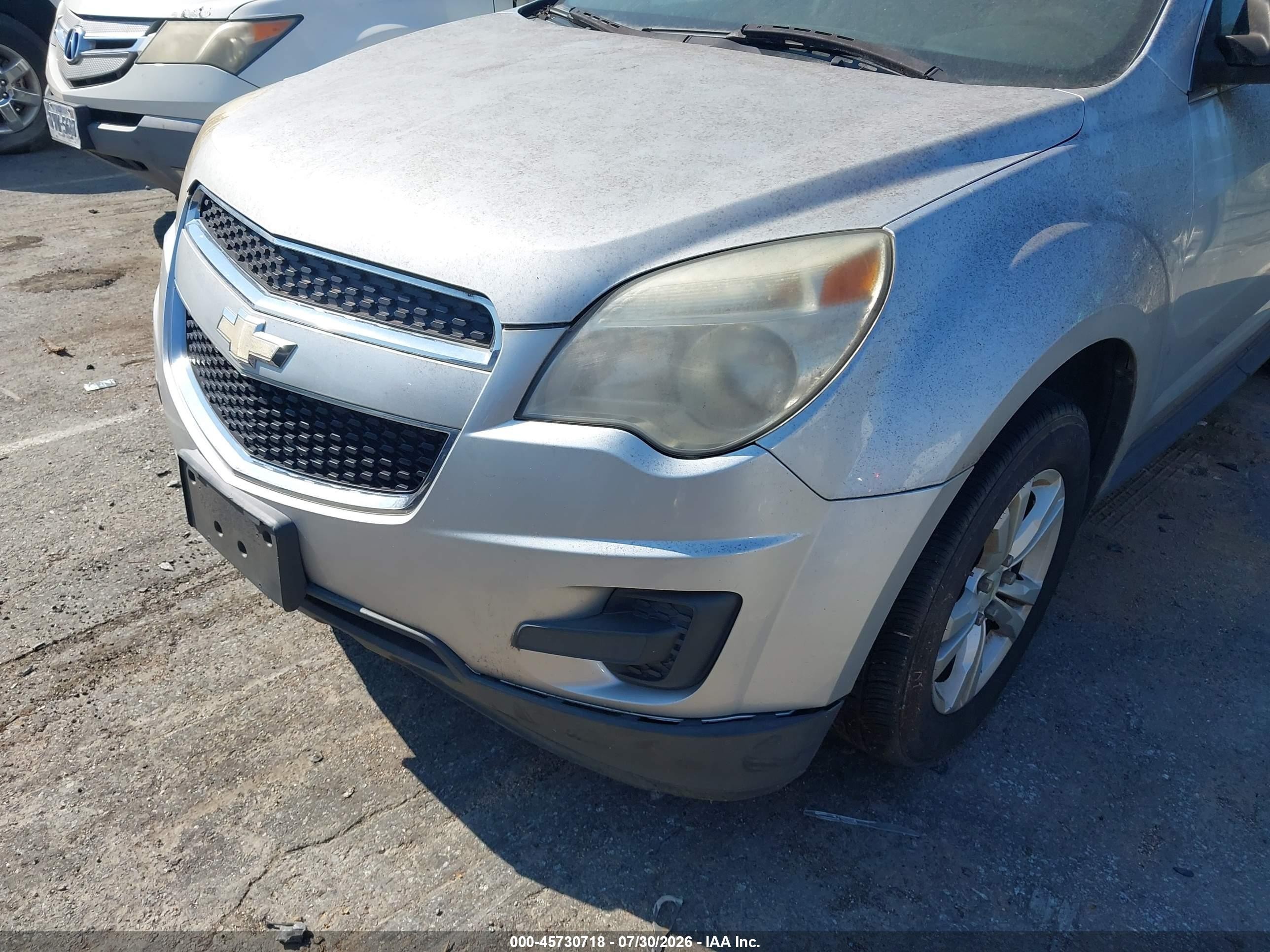 2012 Chevrolet Equinox Ls Silver vin: 2GNALBEK4C1259169