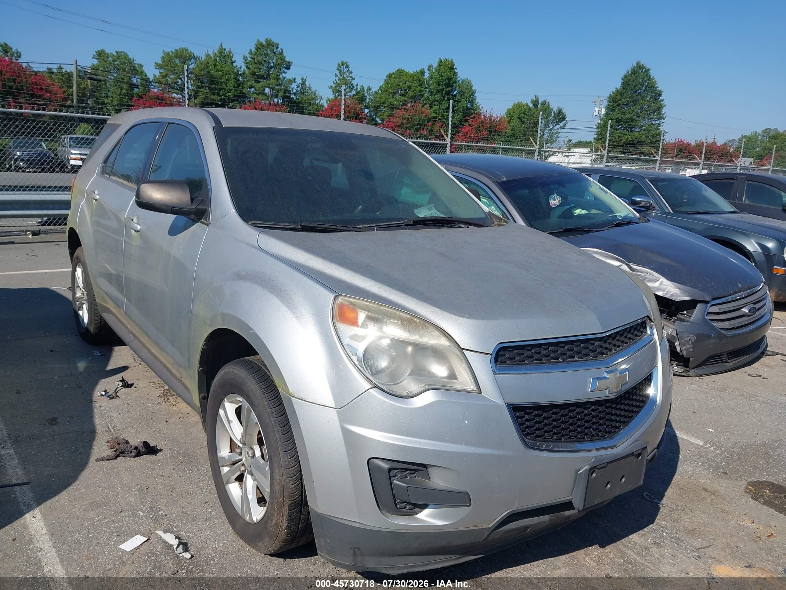 2012 Chevrolet Equinox Ls Silver vin: 2GNALBEK4C1259169