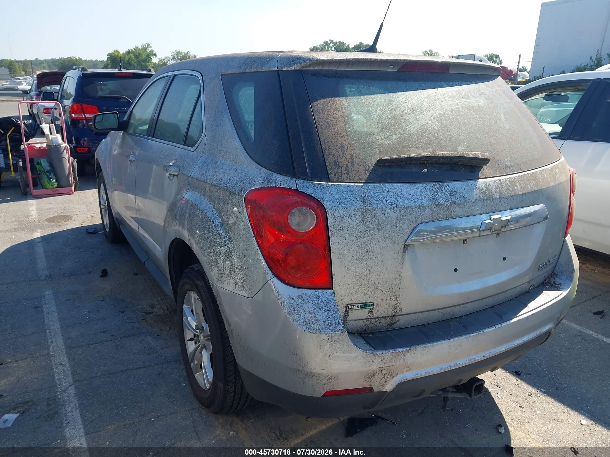 2012 Chevrolet Equinox Ls Silver vin: 2GNALBEK4C1259169