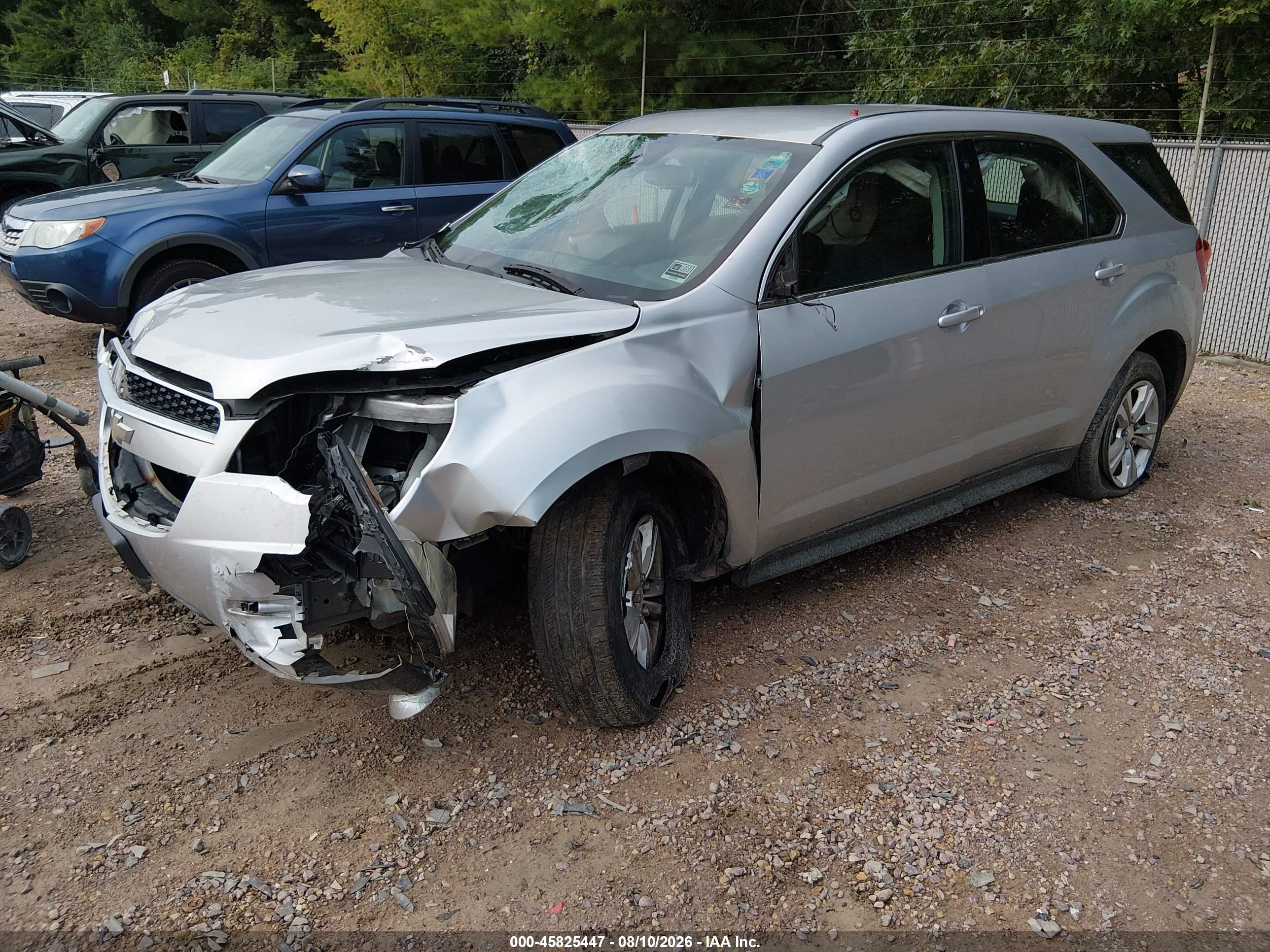 2012 Chevrolet Equinox Ls Silver vin: 2GNALBEK4C1273816