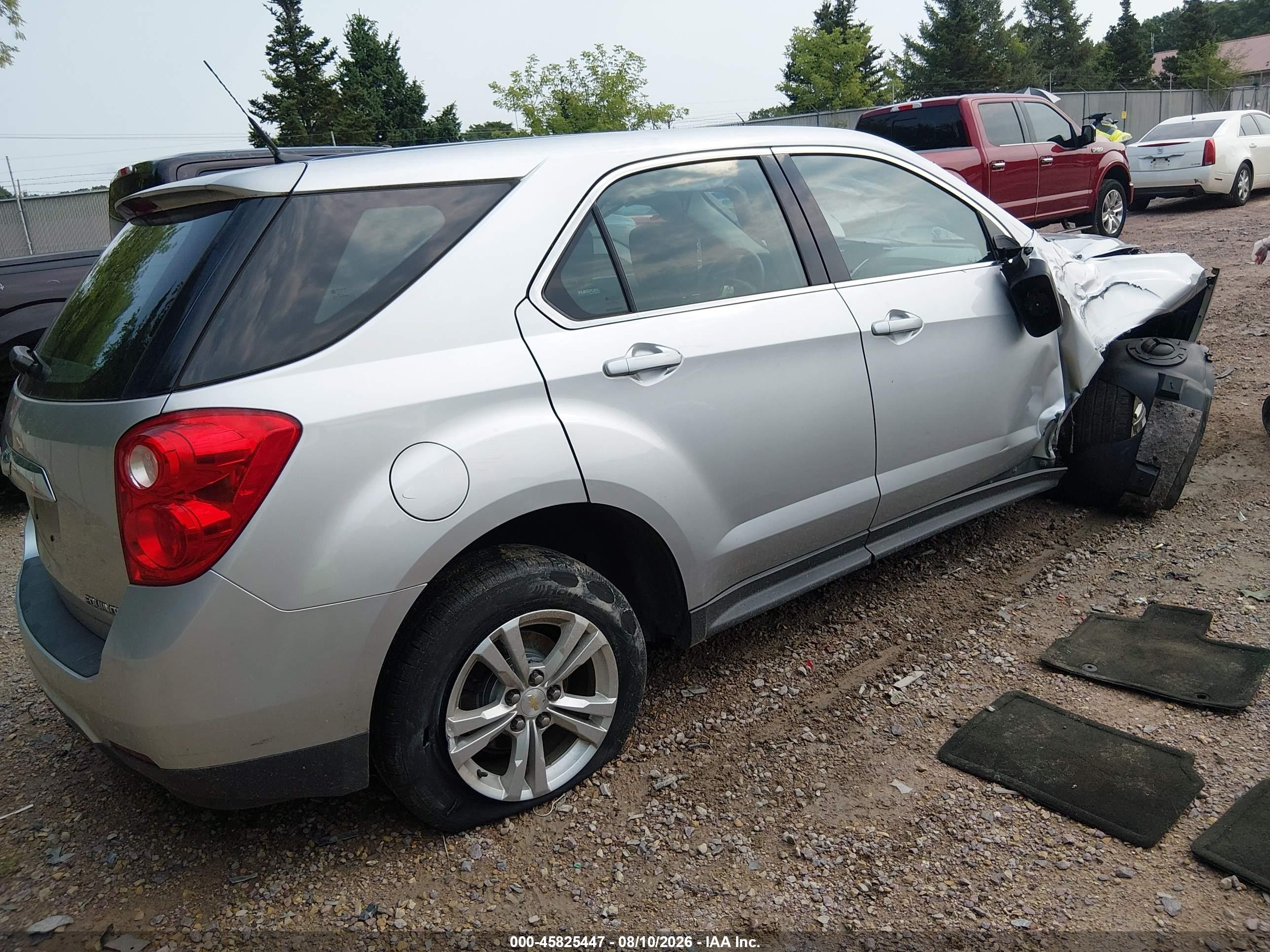 2012 Chevrolet Equinox Ls Silver vin: 2GNALBEK4C1273816