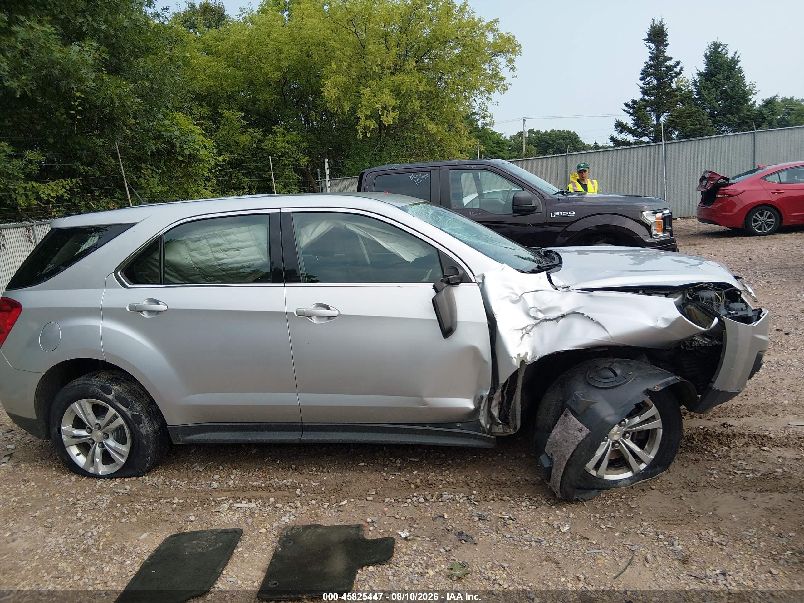 2012 Chevrolet Equinox Ls Silver vin: 2GNALBEK4C1273816