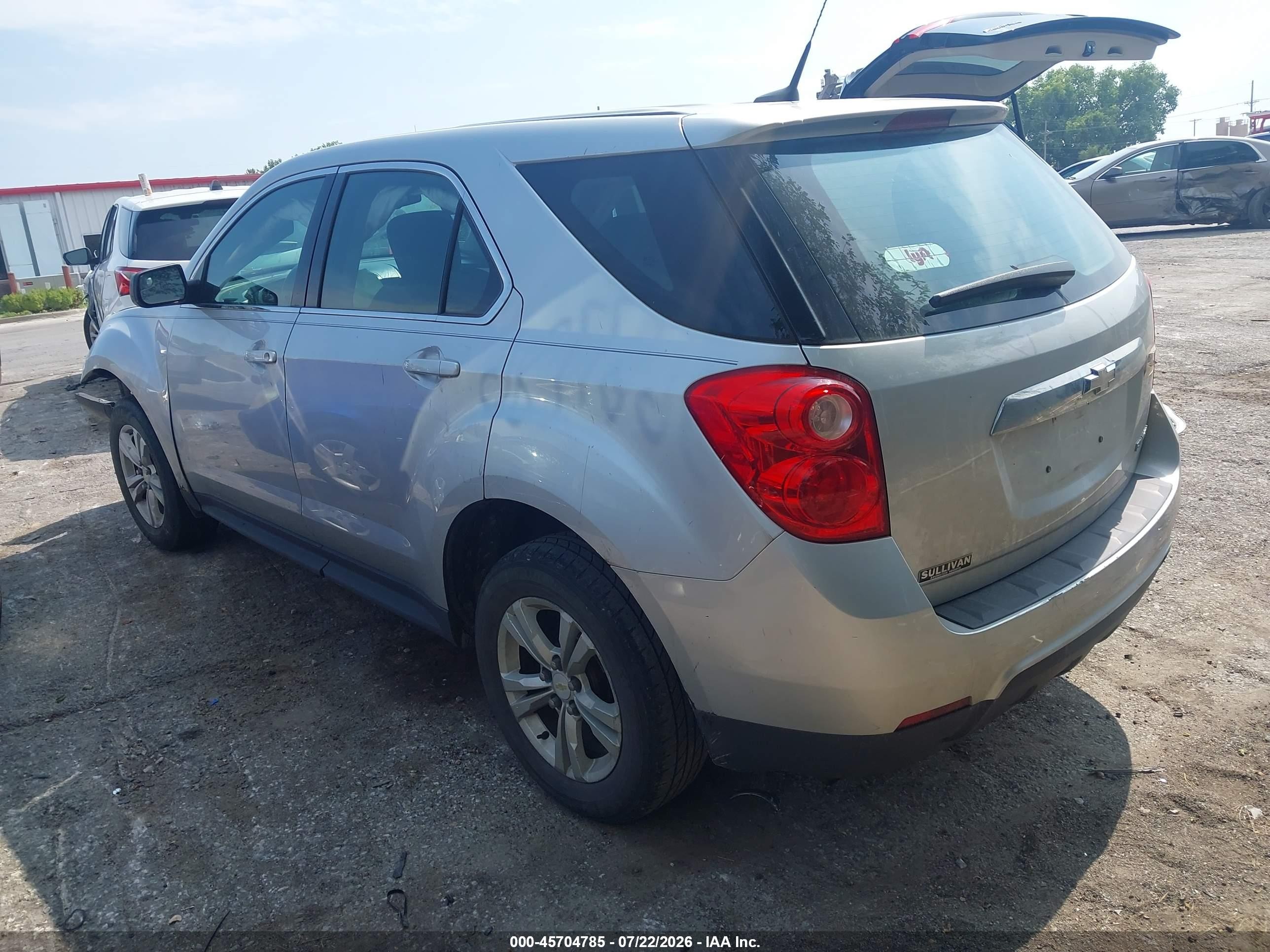 2012 Chevrolet Equinox Ls Серебряный vin: 2GNALBEK4C1281284