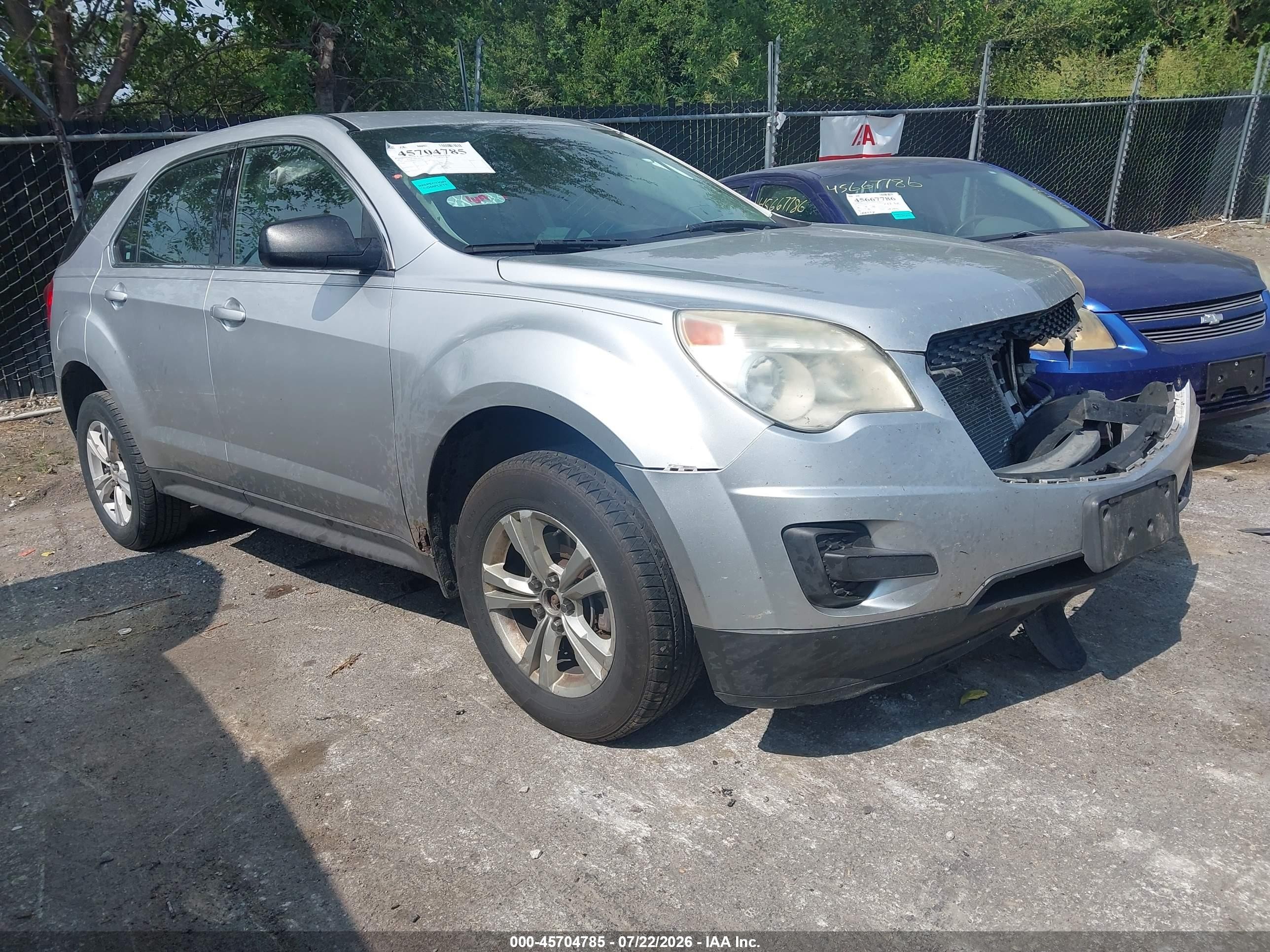 2012 Chevrolet Equinox Ls Серебряный vin: 2GNALBEK4C1281284