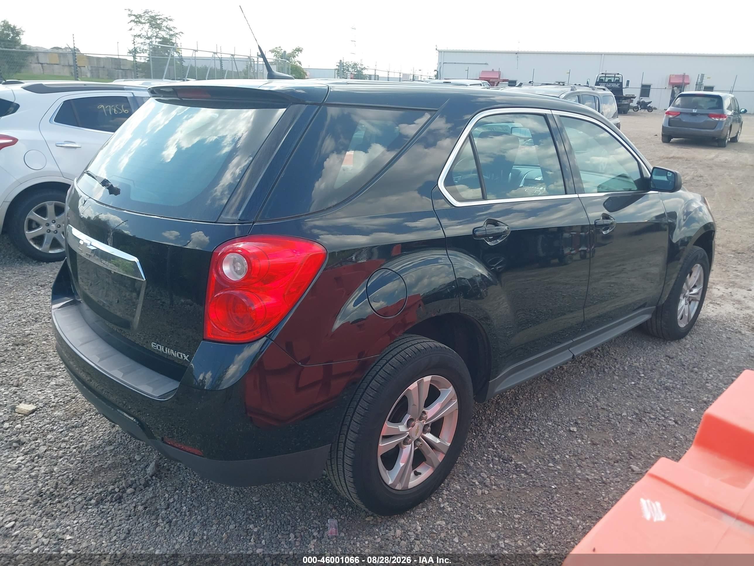 2012 Chevrolet Equinox Ls Black vin: 2GNALBEK4C1292480