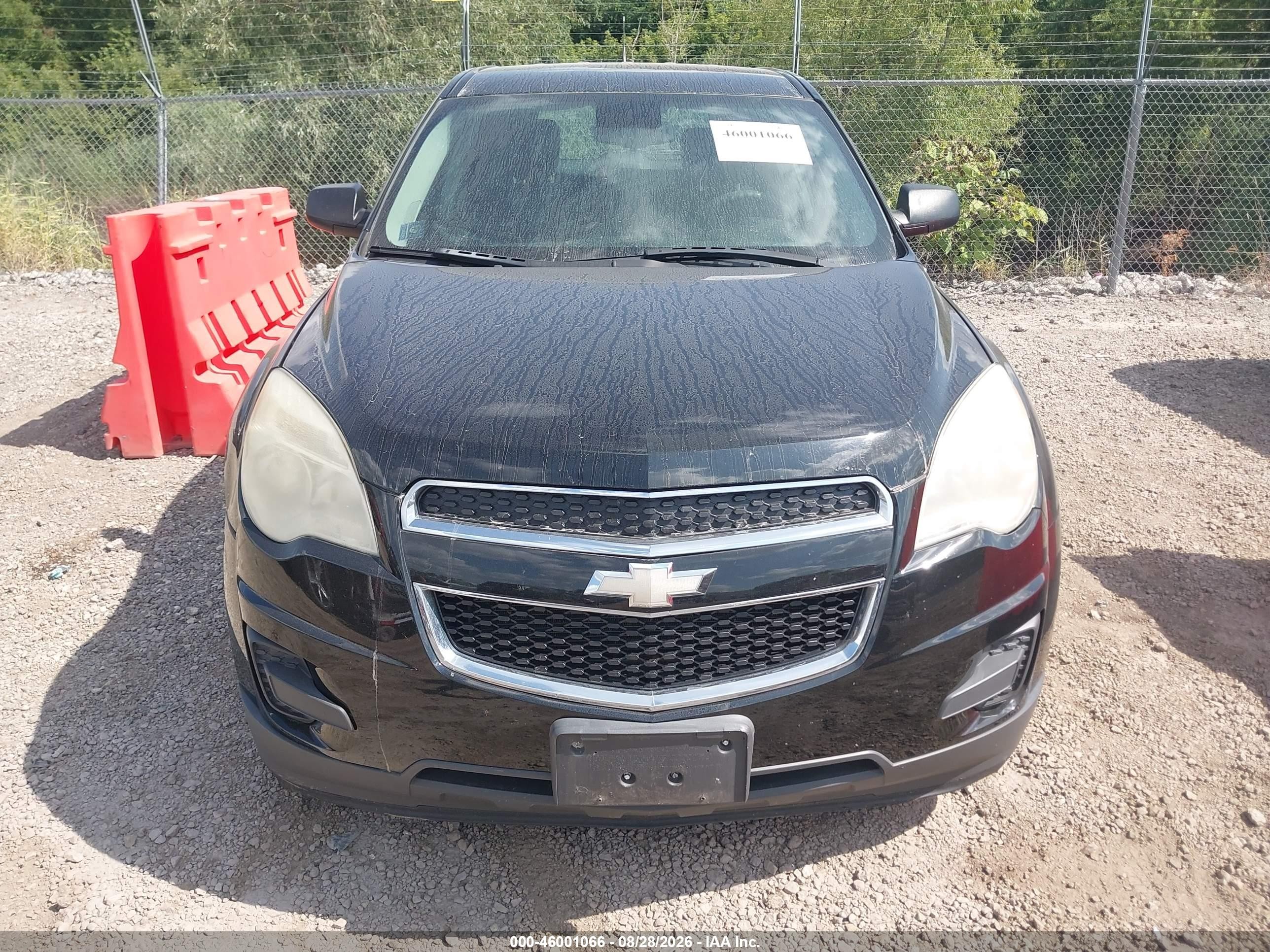2012 Chevrolet Equinox Ls Black vin: 2GNALBEK4C1292480
