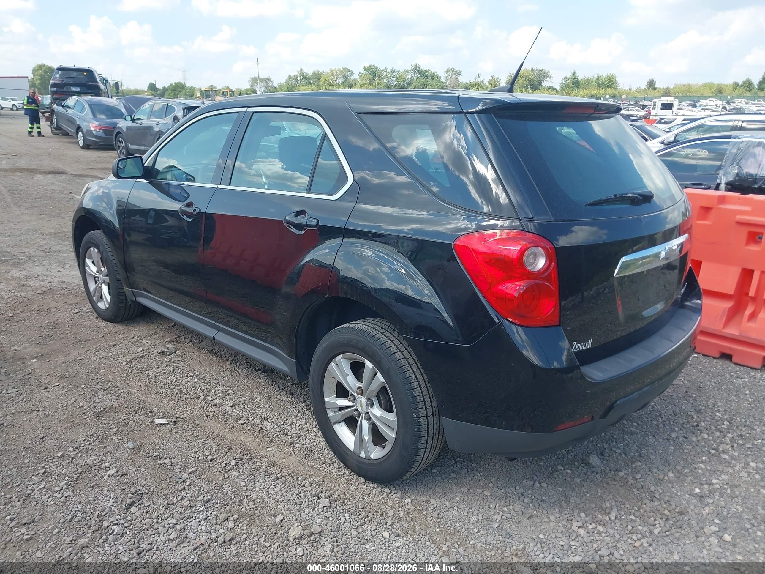 2012 Chevrolet Equinox Ls Black vin: 2GNALBEK4C1292480