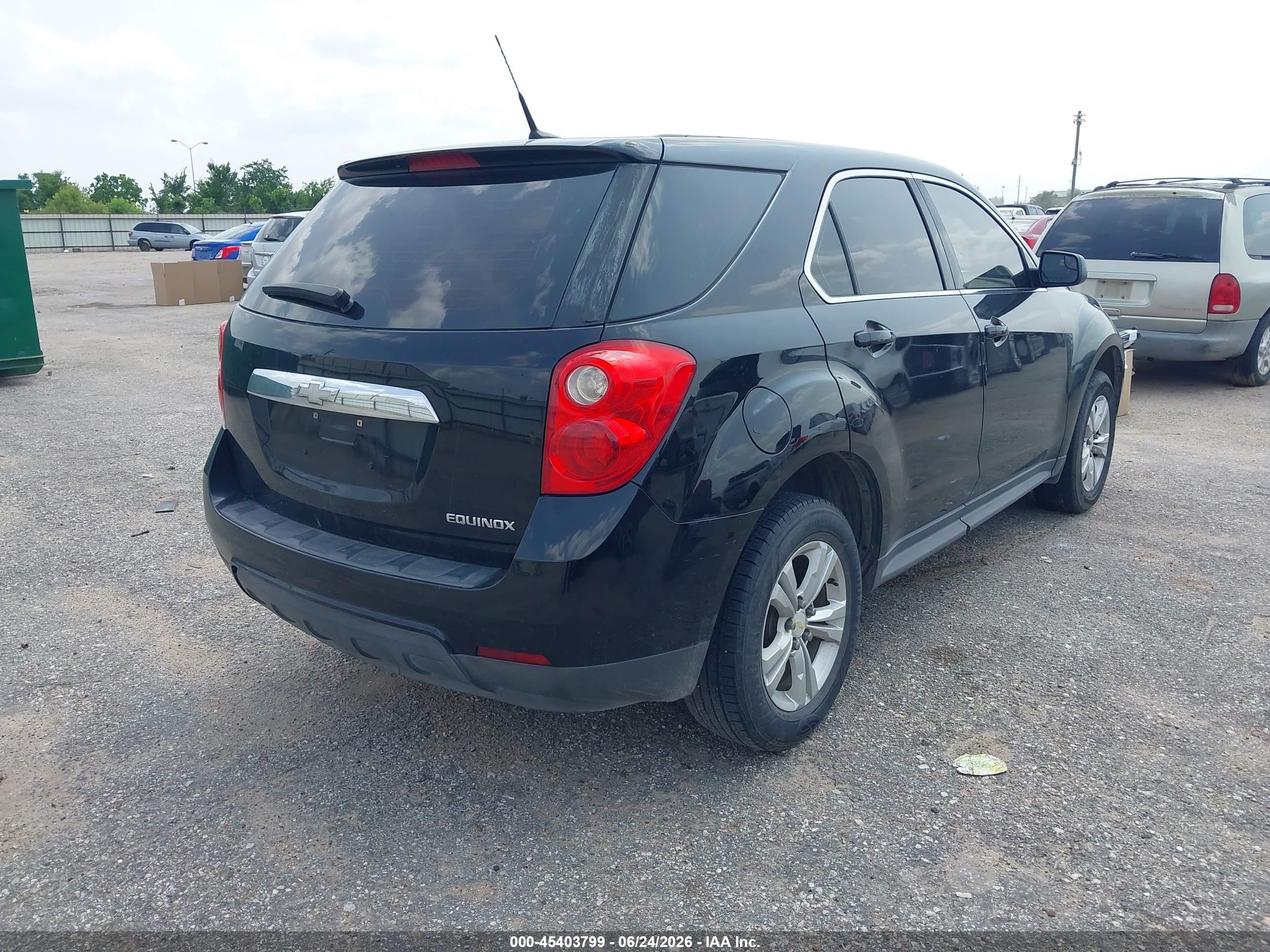 2012 Chevrolet Equinox Ls Black vin: 2GNALBEK4C1339541