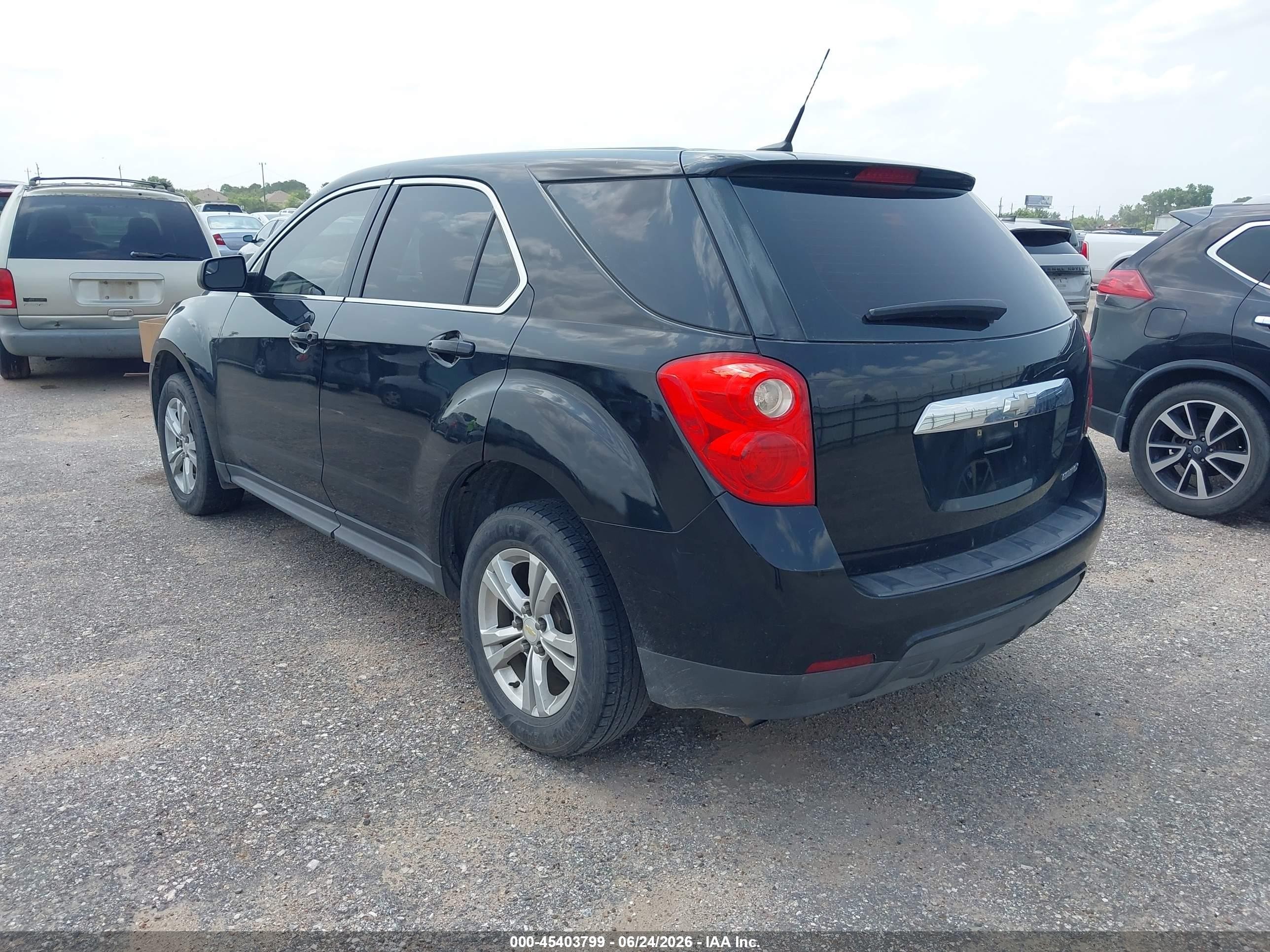 2012 Chevrolet Equinox Ls Black vin: 2GNALBEK4C1339541