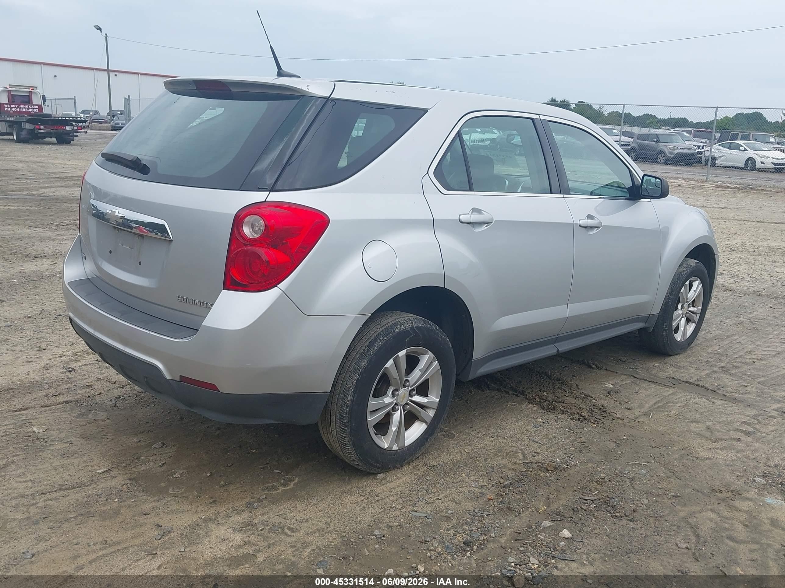 2012 Chevrolet Equinox Ls Silver vin: 2GNALBEK4C6143439