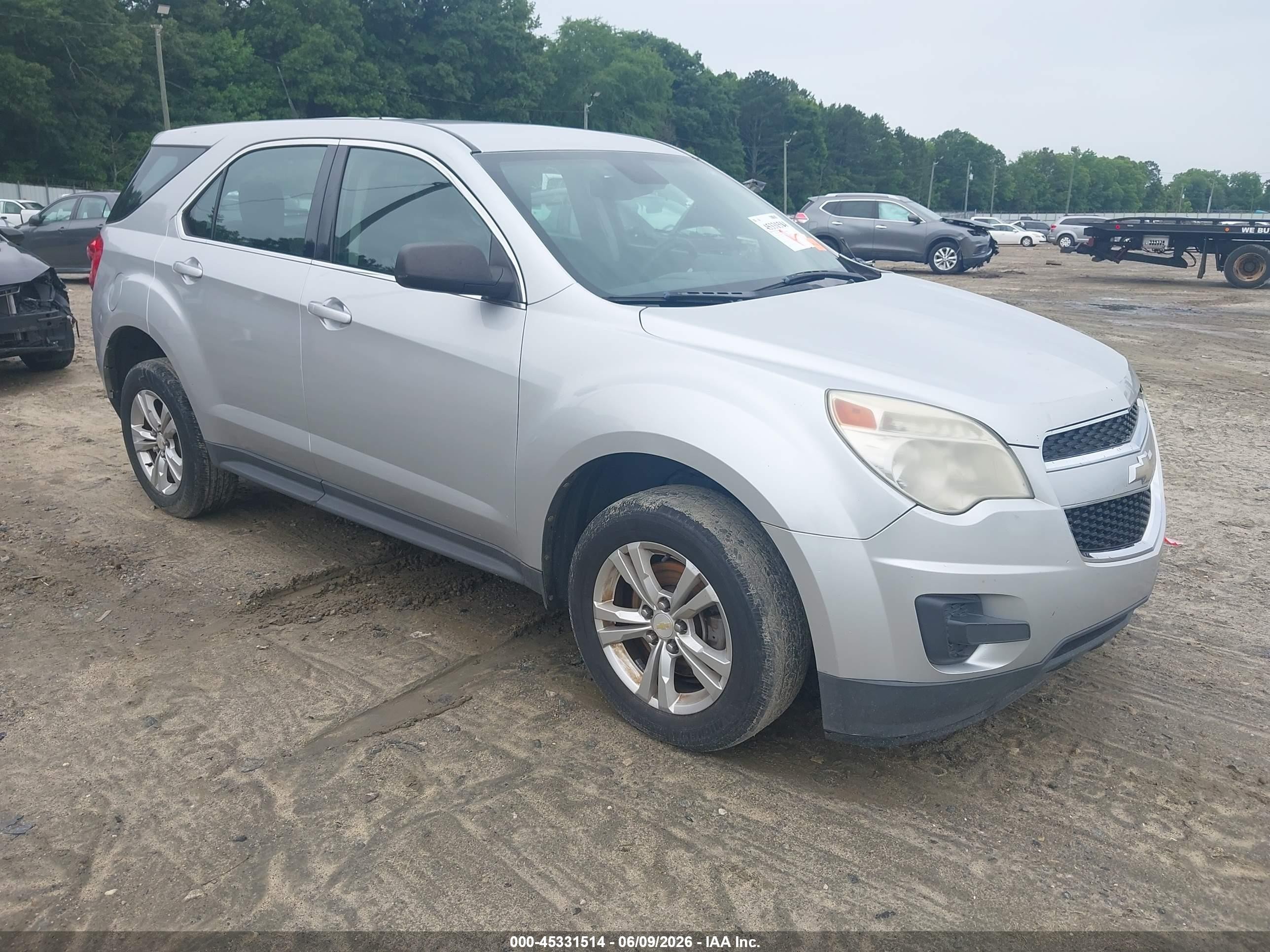 2012 Chevrolet Equinox Ls Silver vin: 2GNALBEK4C6143439