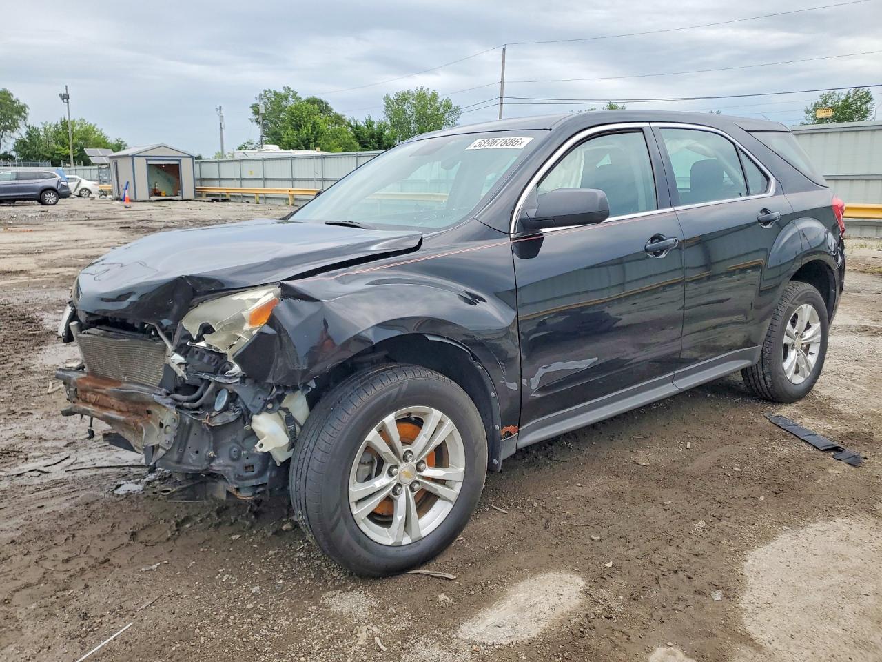 2012 Chevrolet Equinox Ls Black vin: 2GNALBEK4C6185576