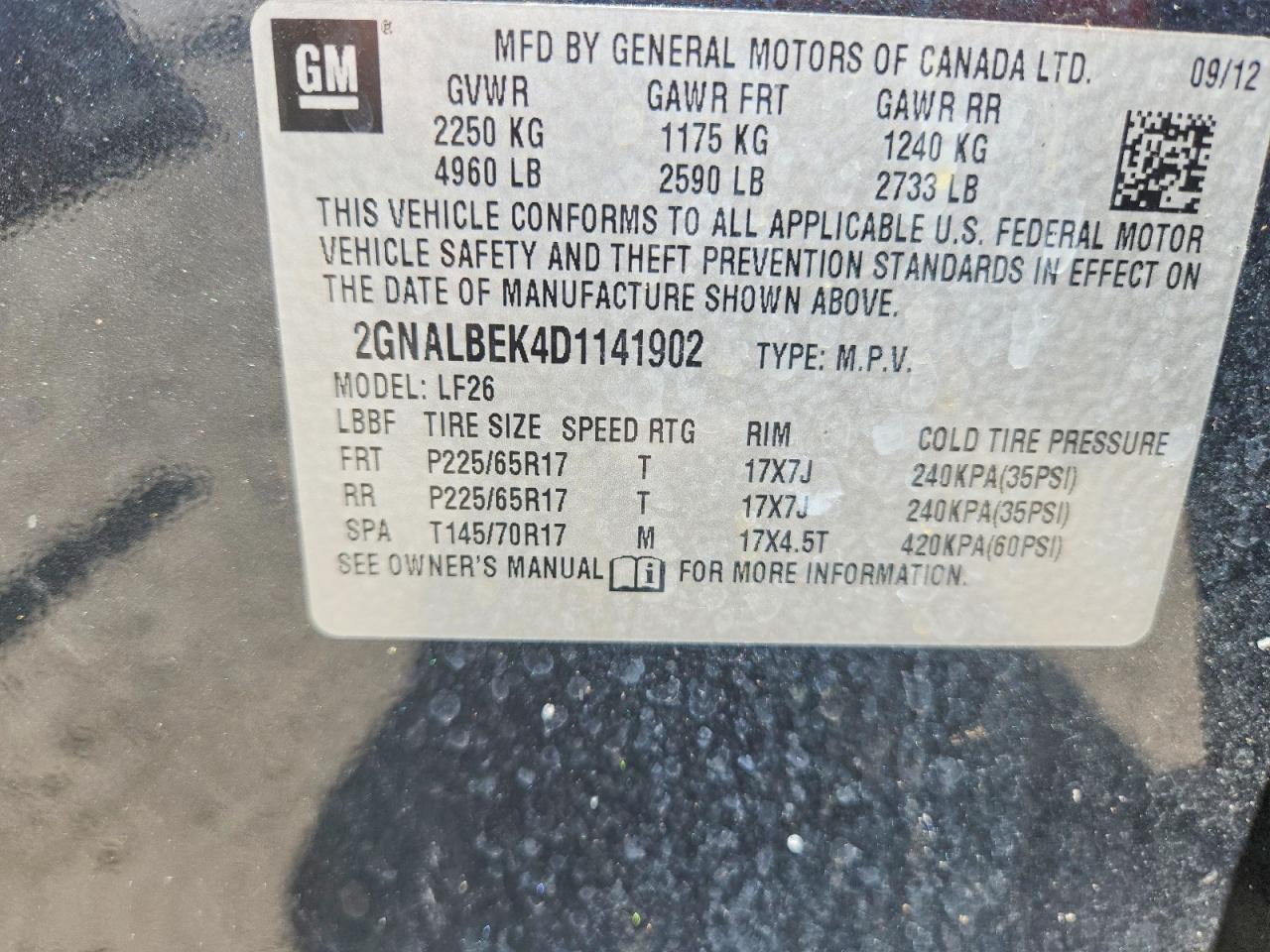 2013 Chevrolet Equinox Ls Серый vin: 2GNALBEK4D1141902