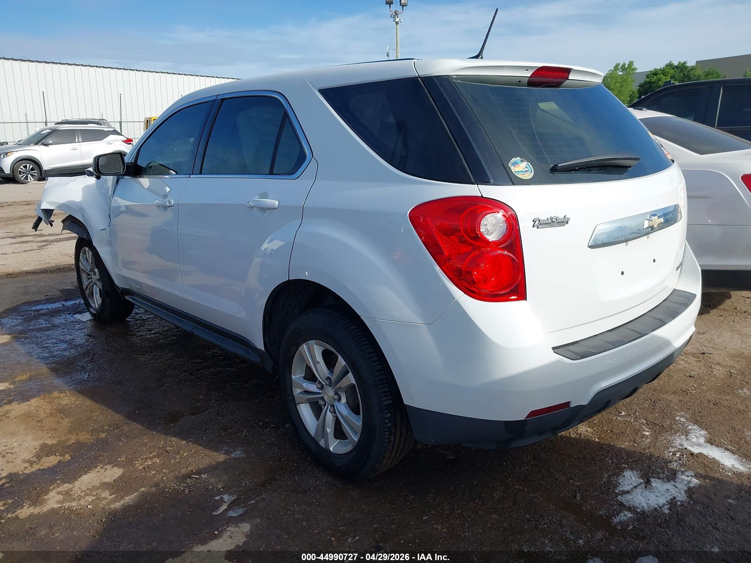 2013 Chevrolet Equinox Ls White vin: 2GNALBEK4D6216357