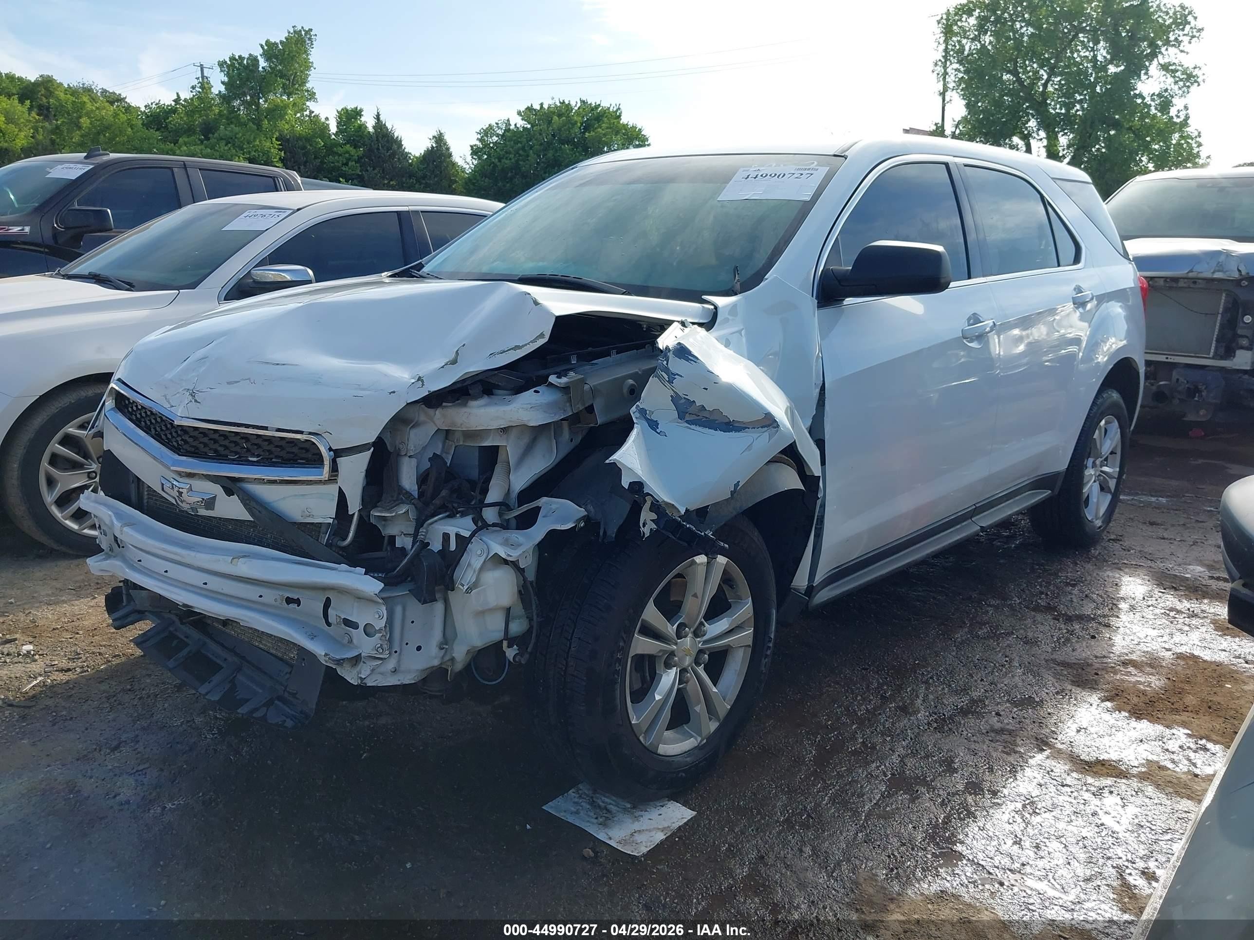 2013 Chevrolet Equinox Ls White vin: 2GNALBEK4D6216357