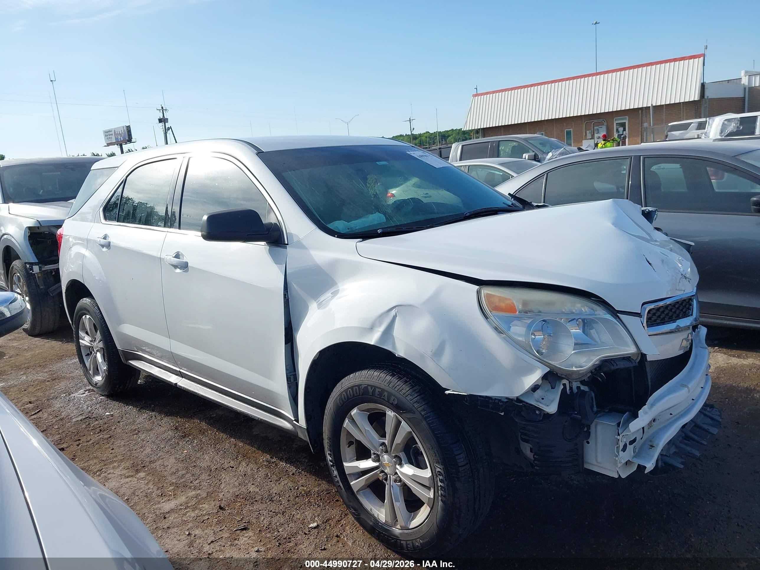2013 Chevrolet Equinox Ls White vin: 2GNALBEK4D6216357