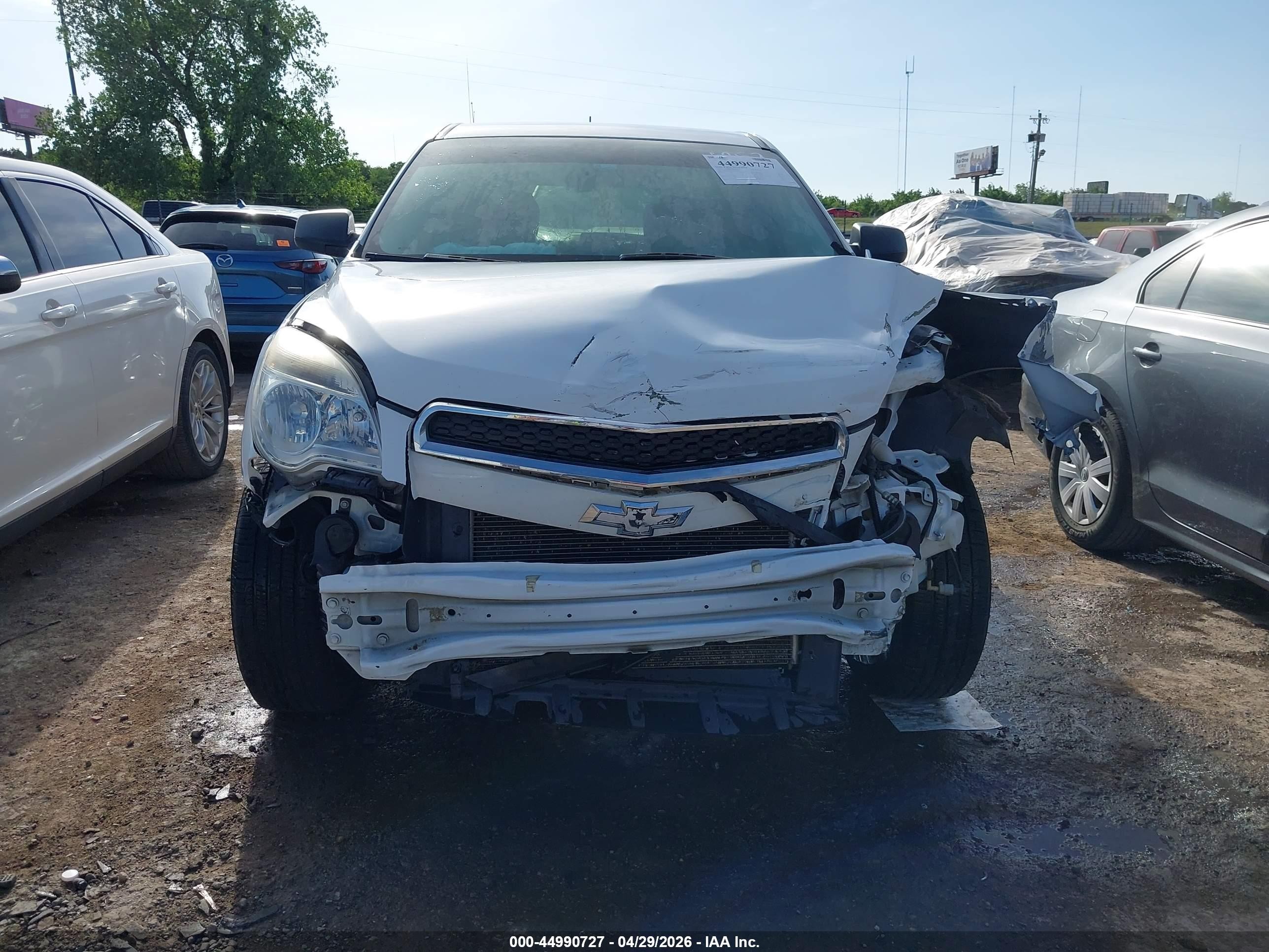 2013 Chevrolet Equinox Ls White vin: 2GNALBEK4D6216357