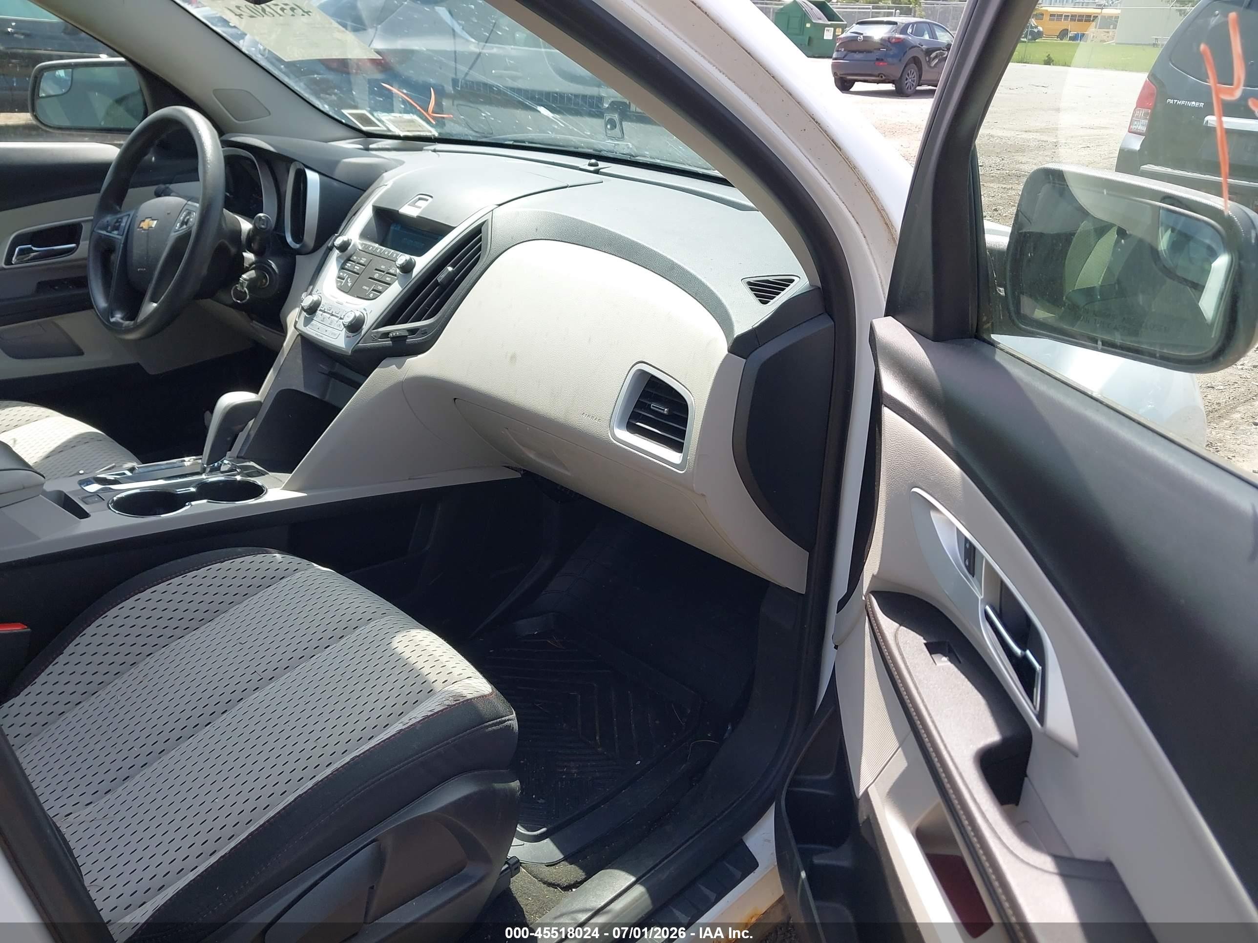 2013 Chevrolet Equinox Ls White vin: 2GNALBEK4D6354917