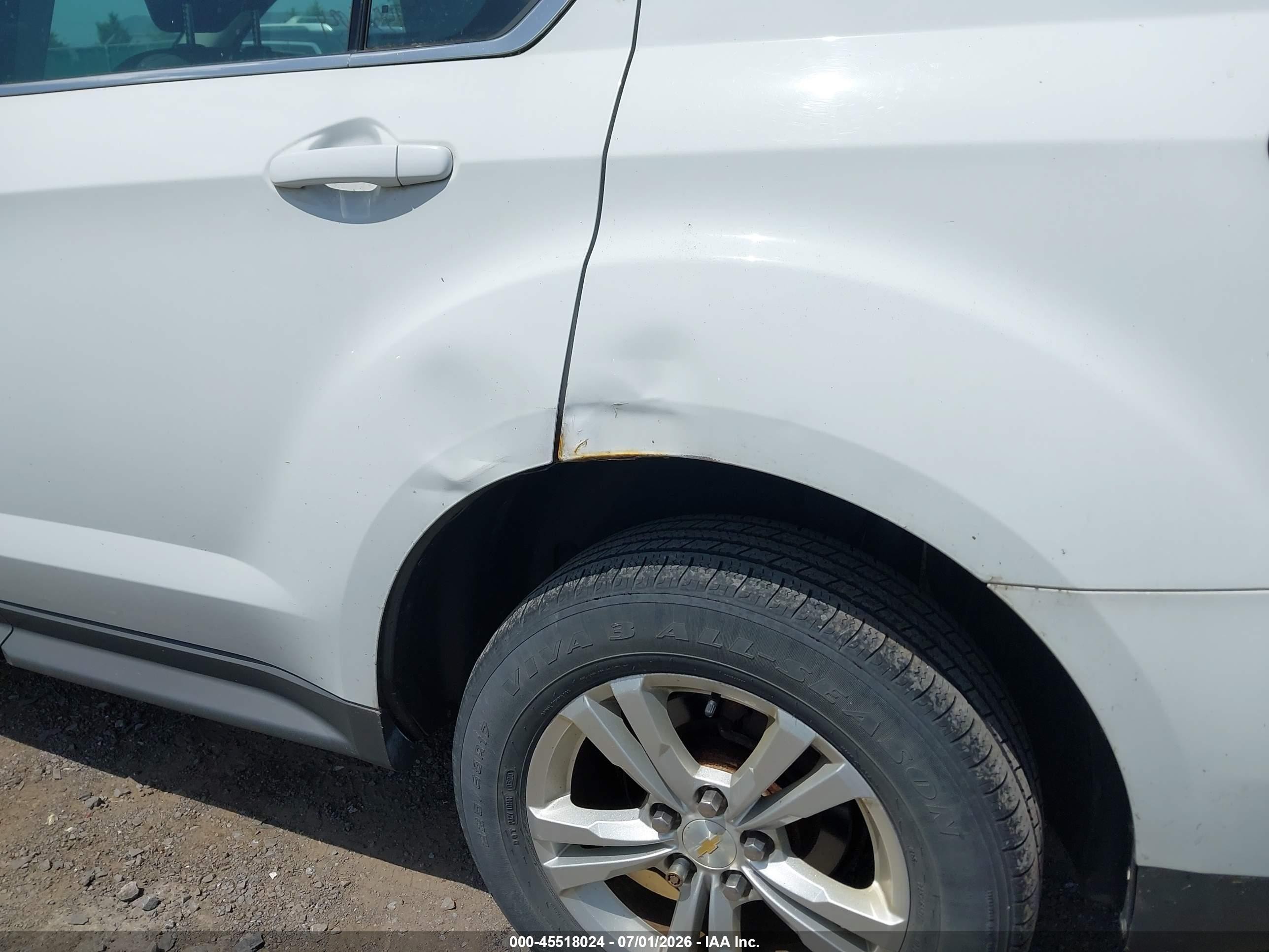 2013 Chevrolet Equinox Ls White vin: 2GNALBEK4D6354917