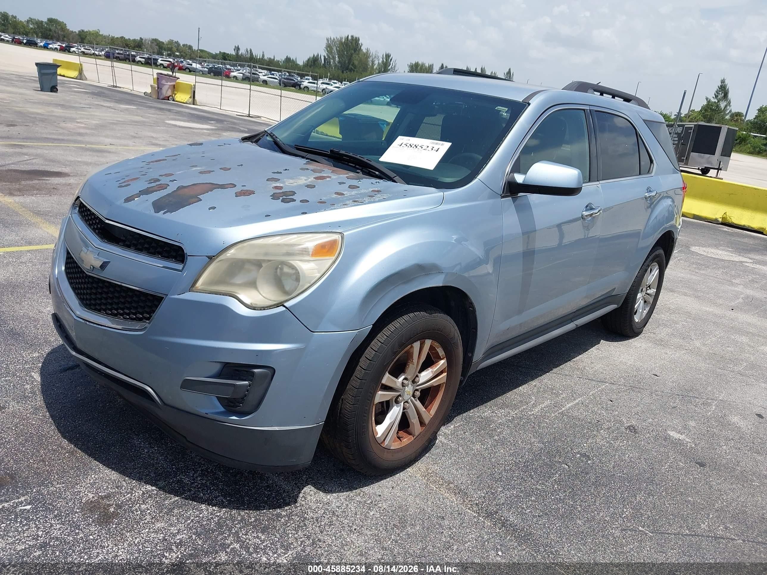 2014 Chevrolet Equinox Lt Light Blue vin: 2GNALBEK4E6300695