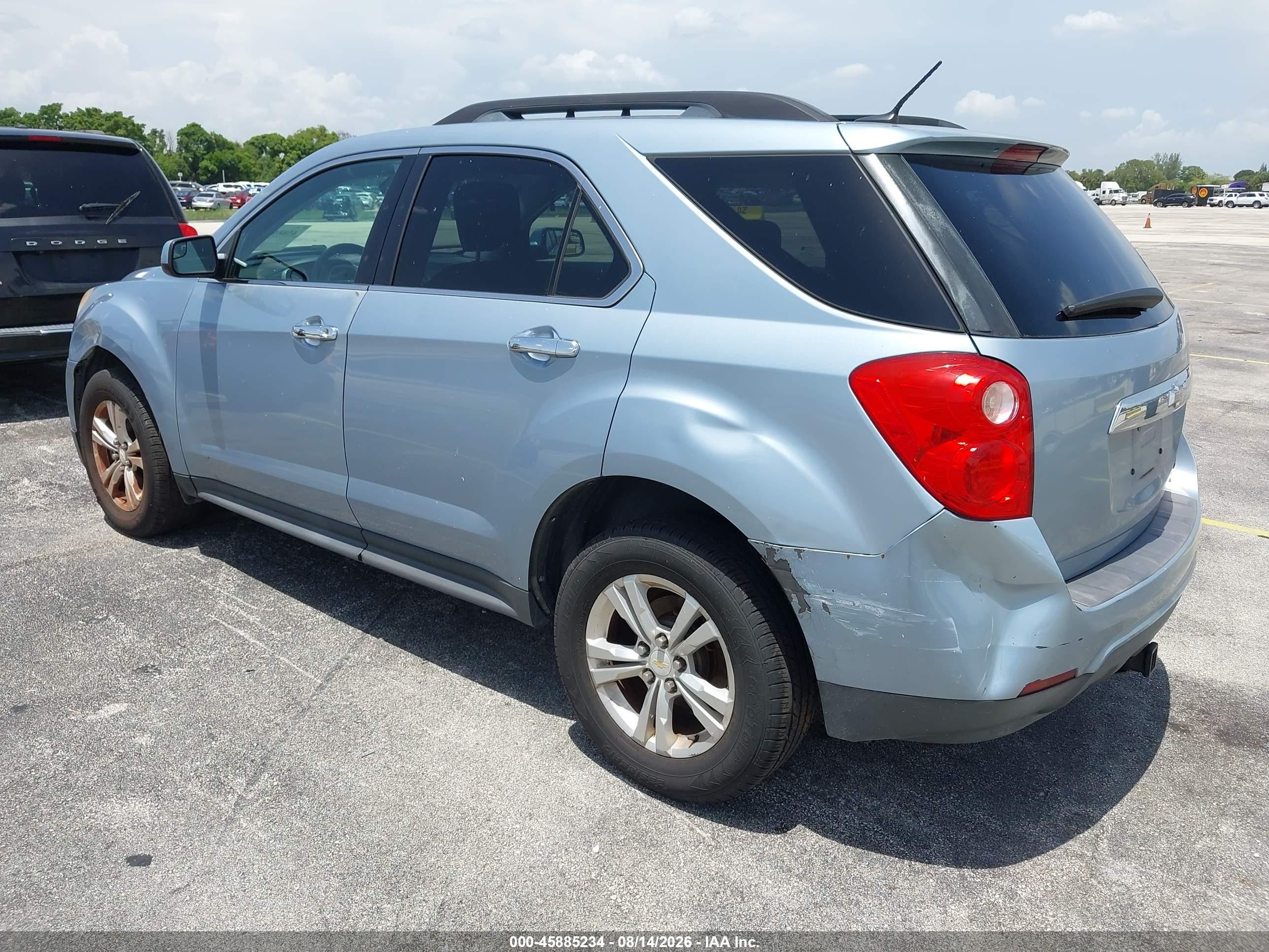 2014 Chevrolet Equinox Lt Light Blue vin: 2GNALBEK4E6300695