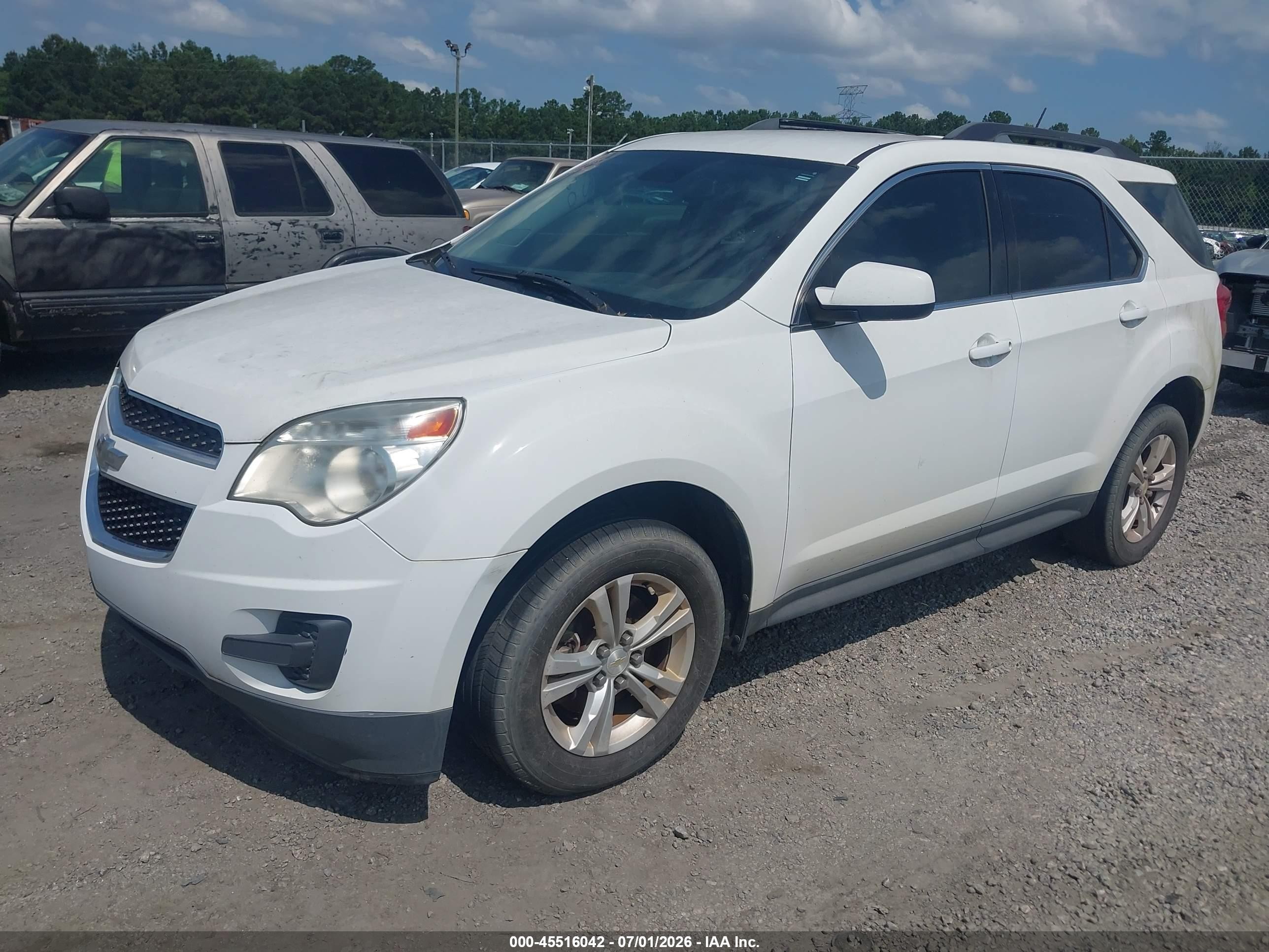 2015 Chevrolet Equinox Lt White vin: 2GNALBEK4F1181061