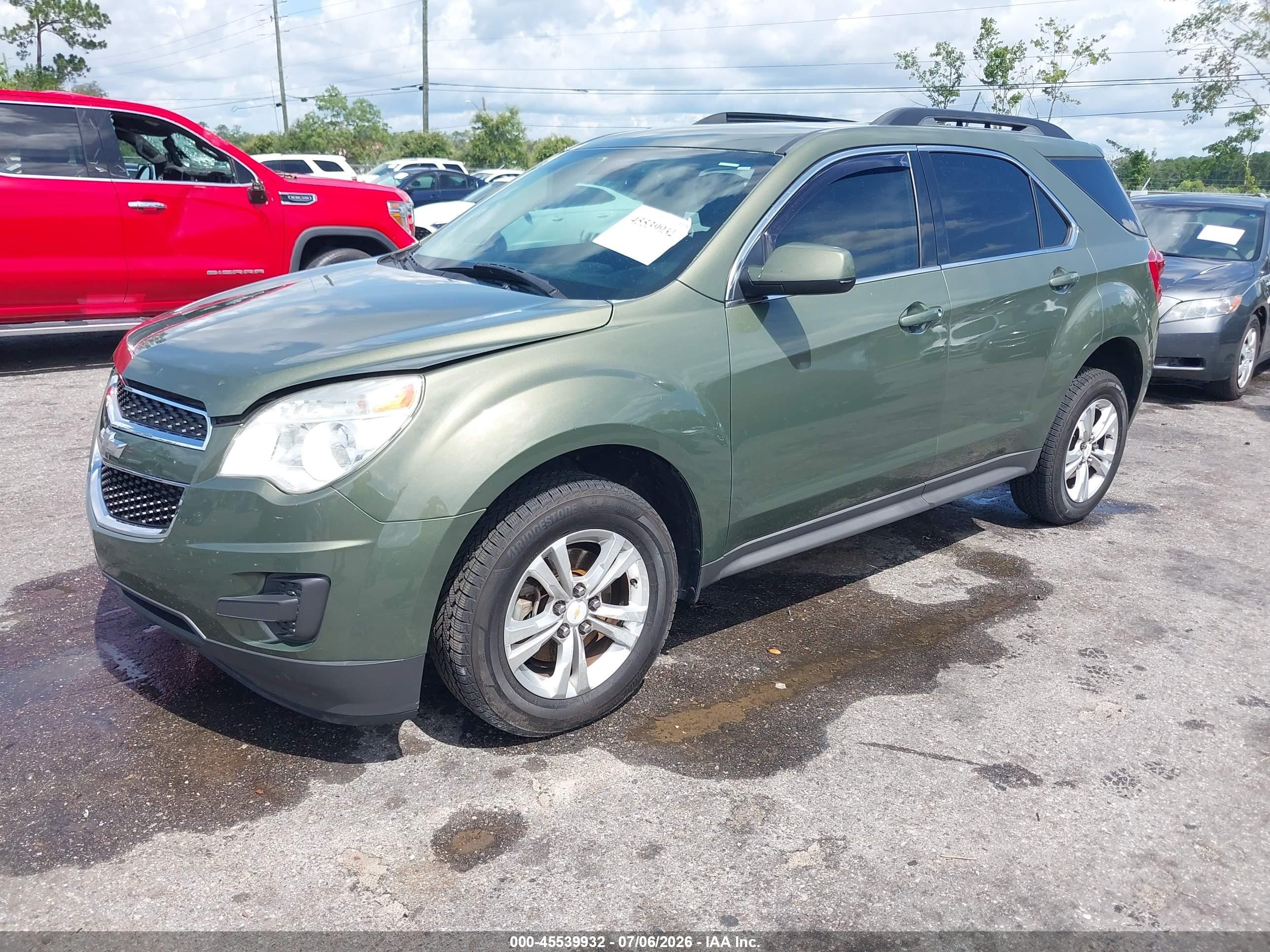 2015 Chevrolet Equinox Lt Green vin: 2GNALBEK4F6183346