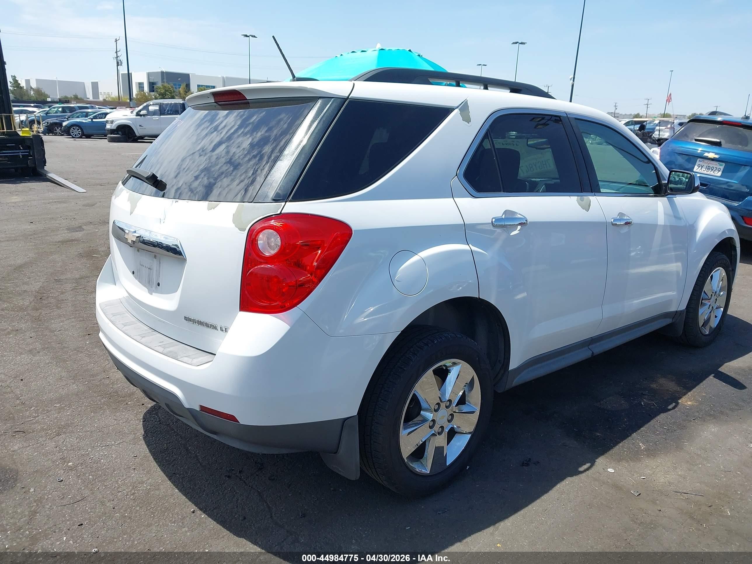 2015 Chevrolet Equinox 1lt Белый vin: 2GNALBEK4F6223974