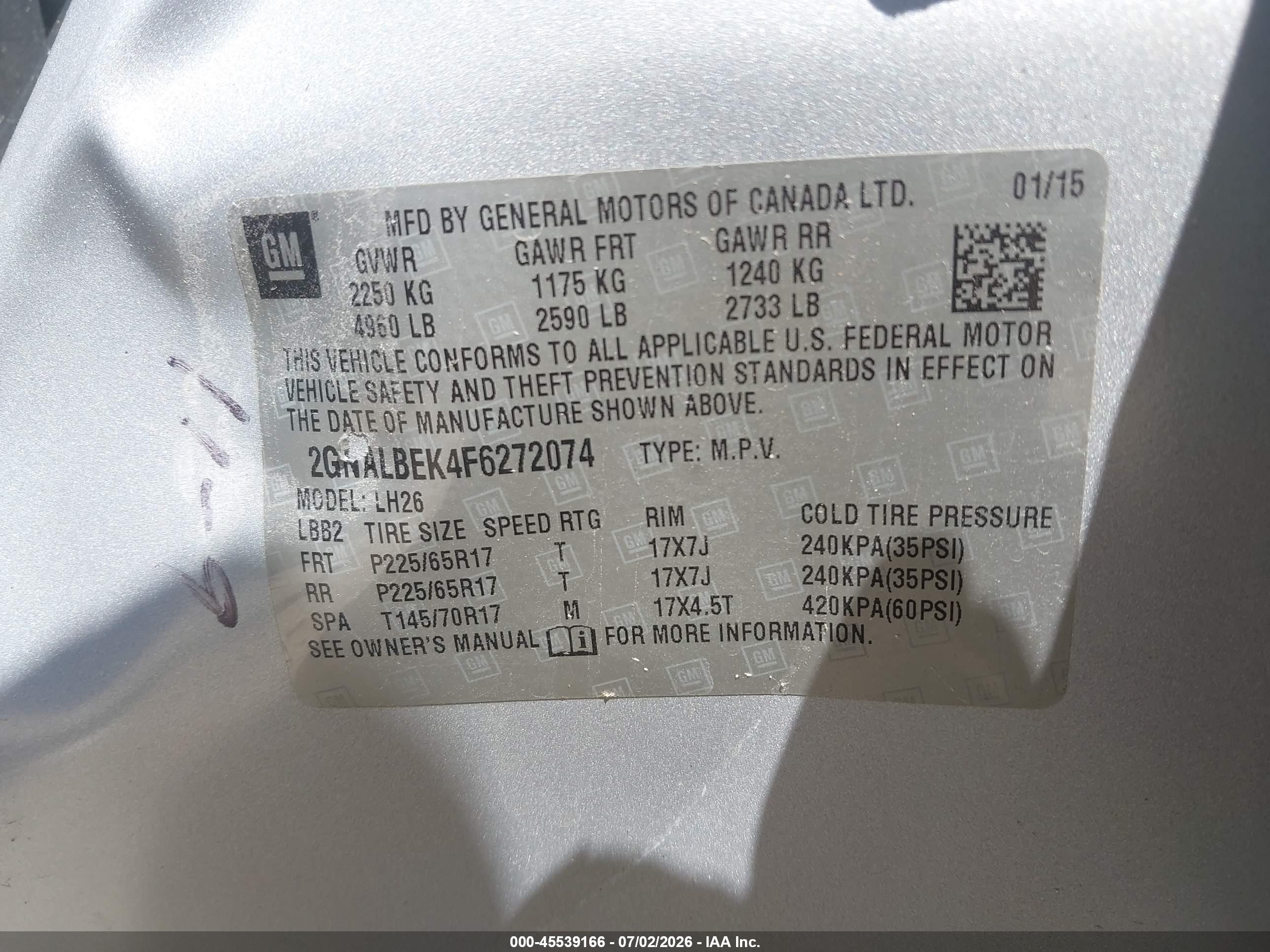 2015 Chevrolet Equinox Lt Silver vin: 2GNALBEK4F6272074