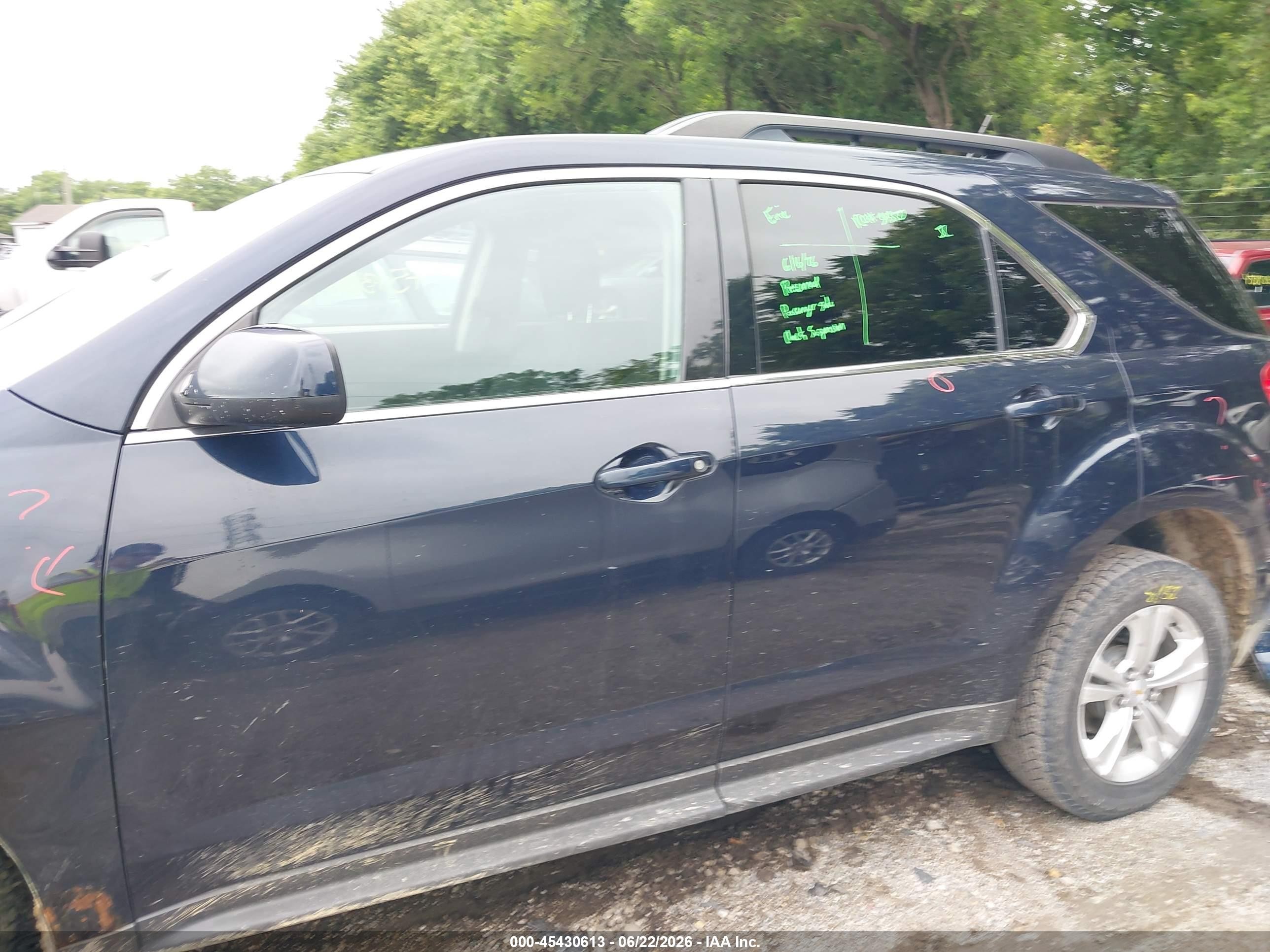 2015 Chevrolet Equinox Lt Dark Blue vin: 2GNALBEK4F6348697