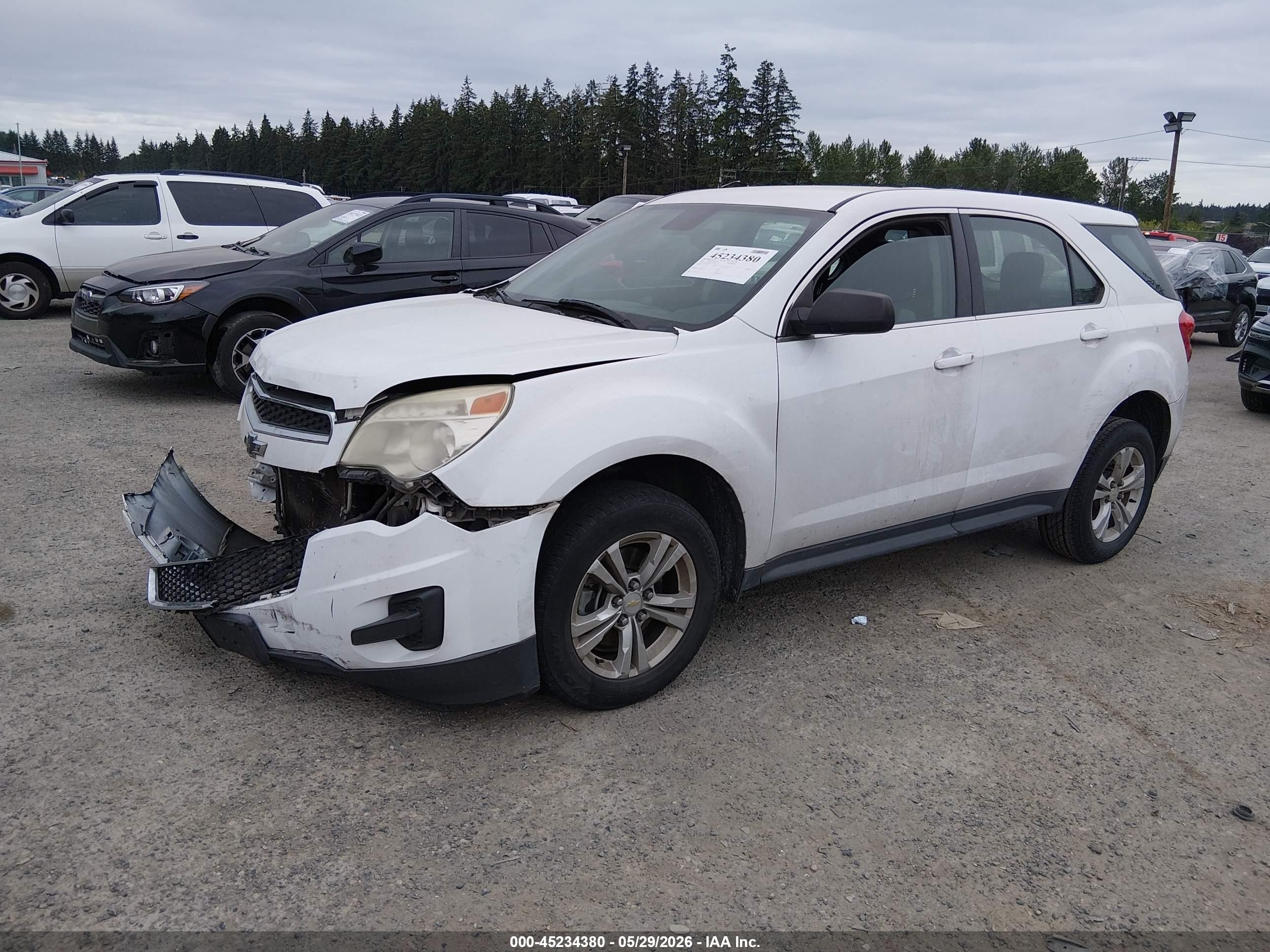 2012 Chevrolet Equinox Ls White vin: 2GNALBEK5C1171313