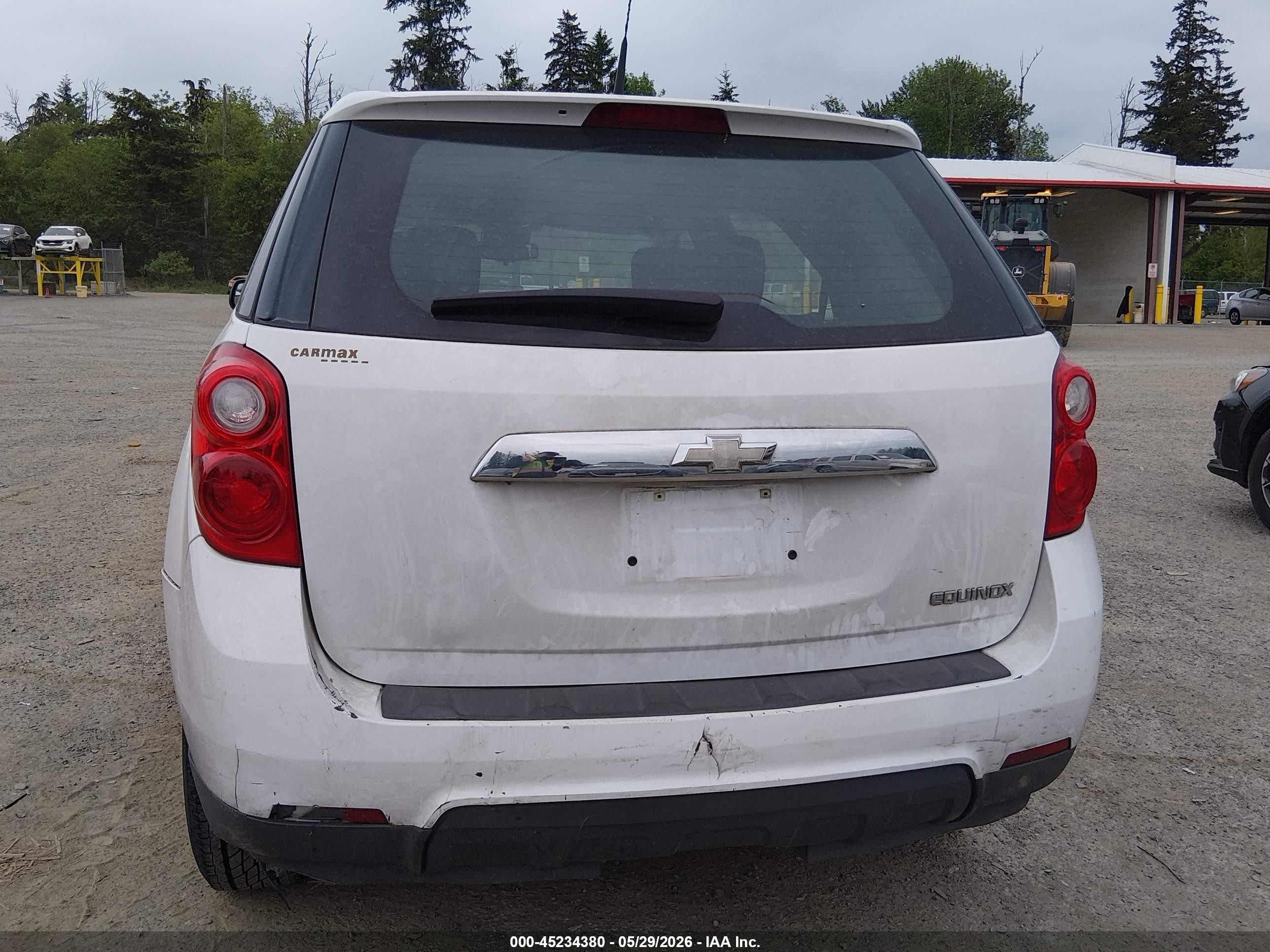 2012 Chevrolet Equinox Ls White vin: 2GNALBEK5C1171313