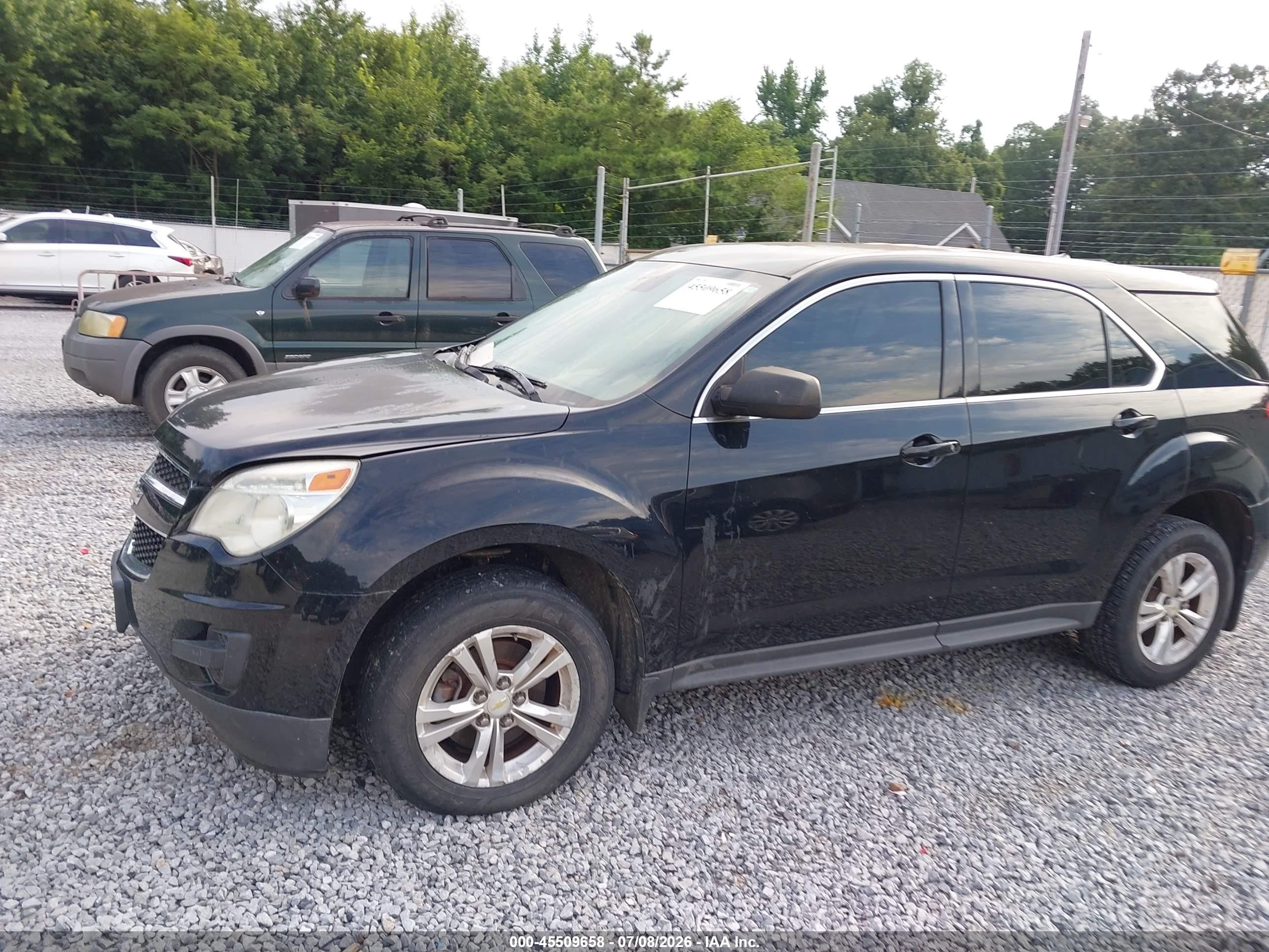 2012 Chevrolet Equinox Ls Black vin: 2GNALBEK5C1223054