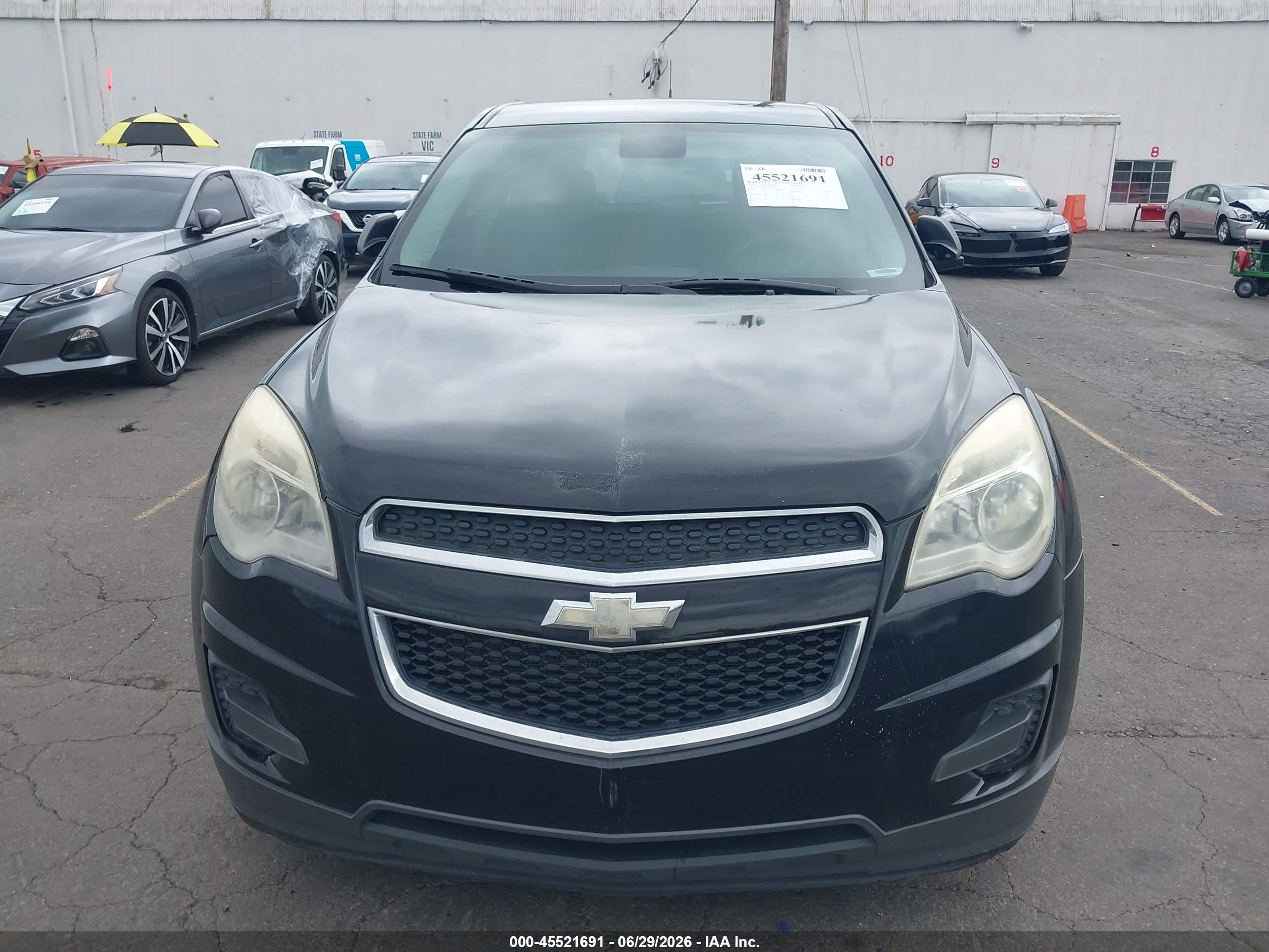 2012 Chevrolet Equinox Ls Black vin: 2GNALBEK5C6115861