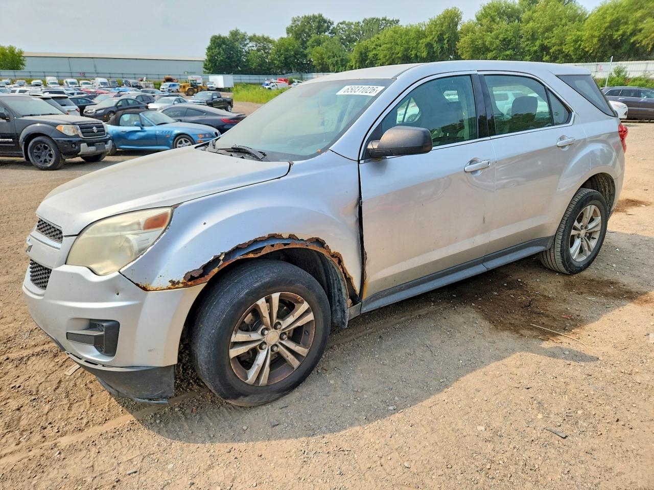 2013 Chevrolet Equinox Ls Silver vin: 2GNALBEK5D1108228