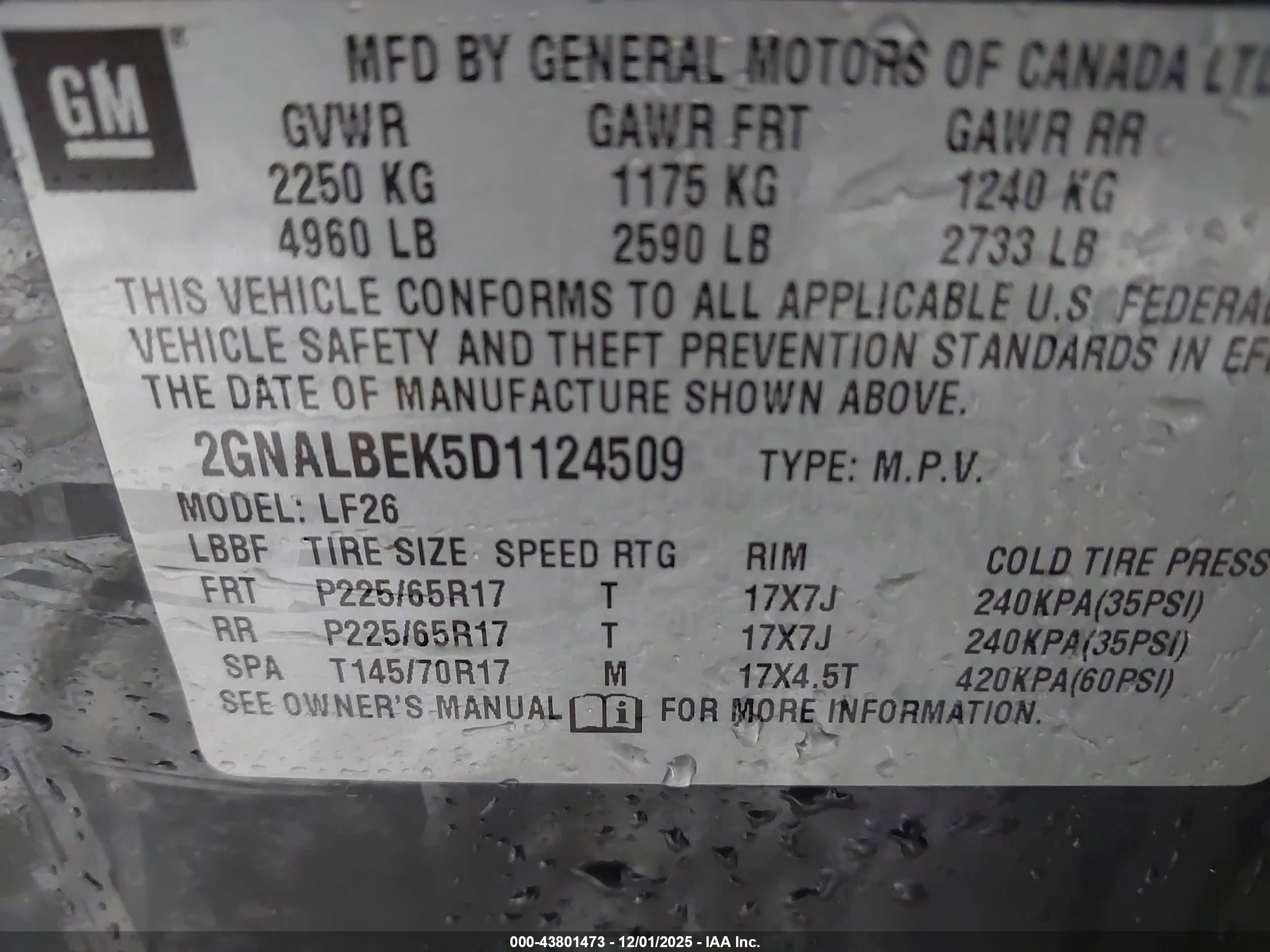 2013 Chevrolet Equinox Ls Gray vin: 2GNALBEK5D1124509
