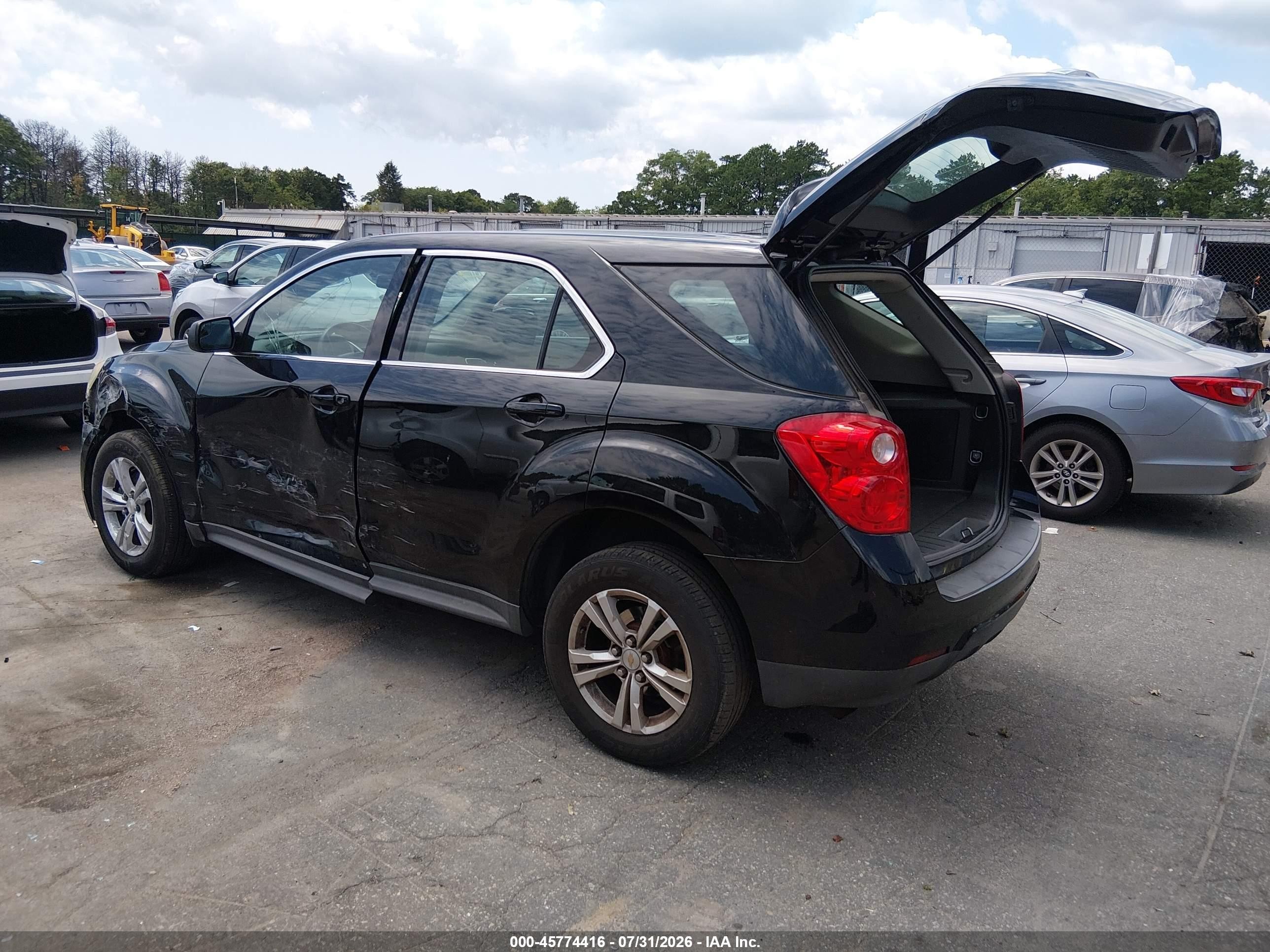 2013 Chevrolet Equinox Ls Black vin: 2GNALBEK5D1195693