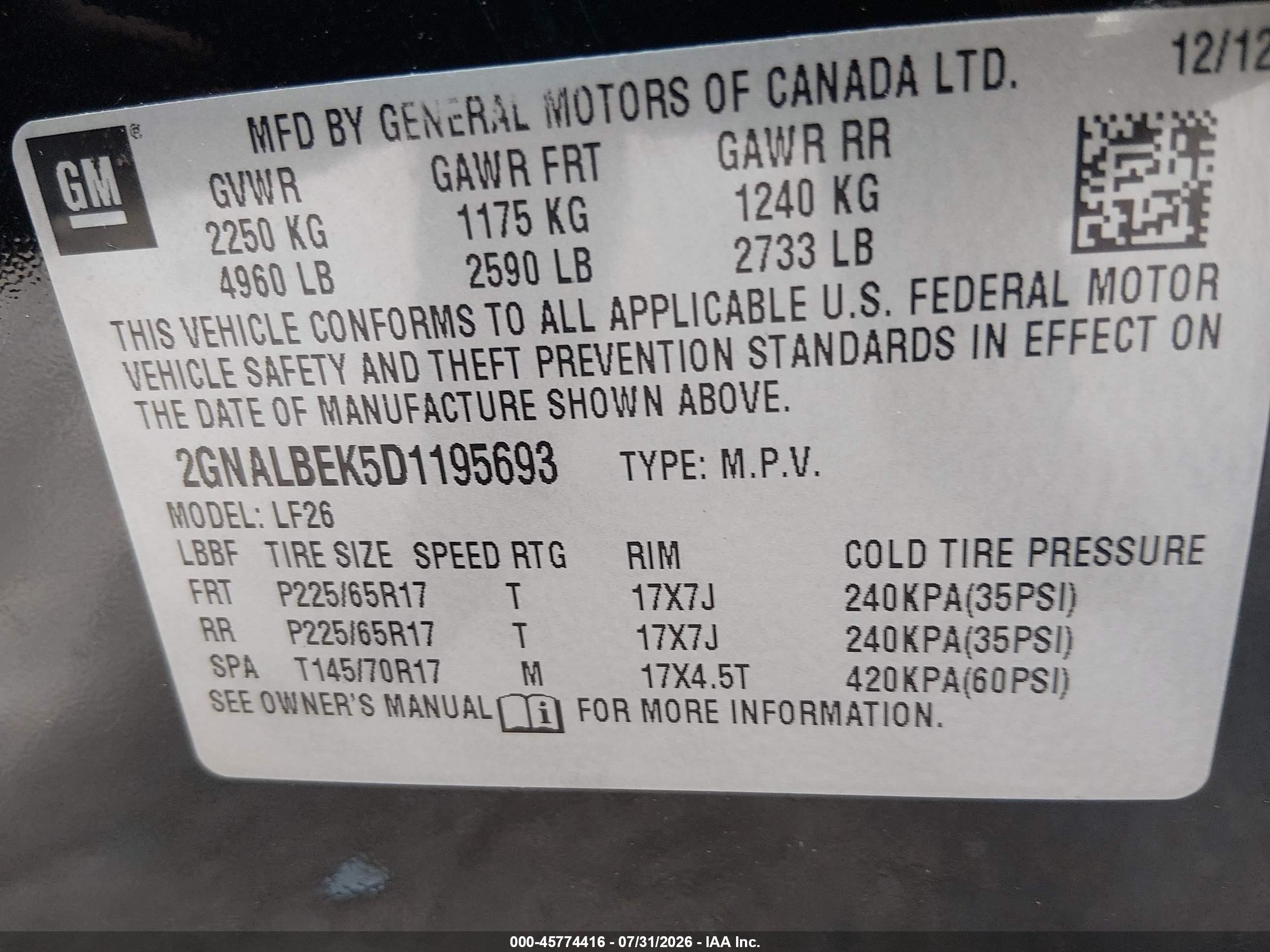 2013 Chevrolet Equinox Ls Black vin: 2GNALBEK5D1195693