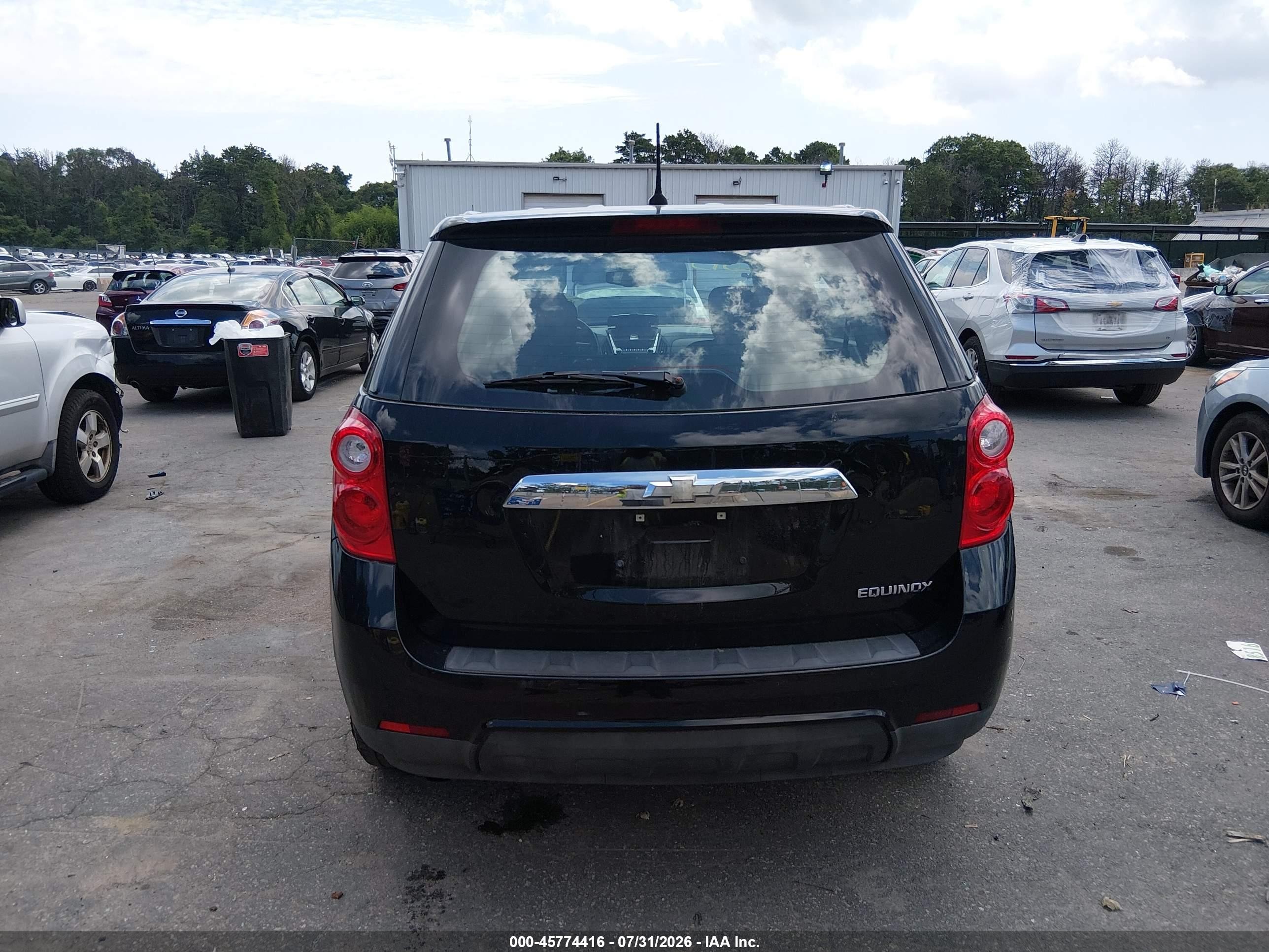 2013 Chevrolet Equinox Ls Black vin: 2GNALBEK5D1195693