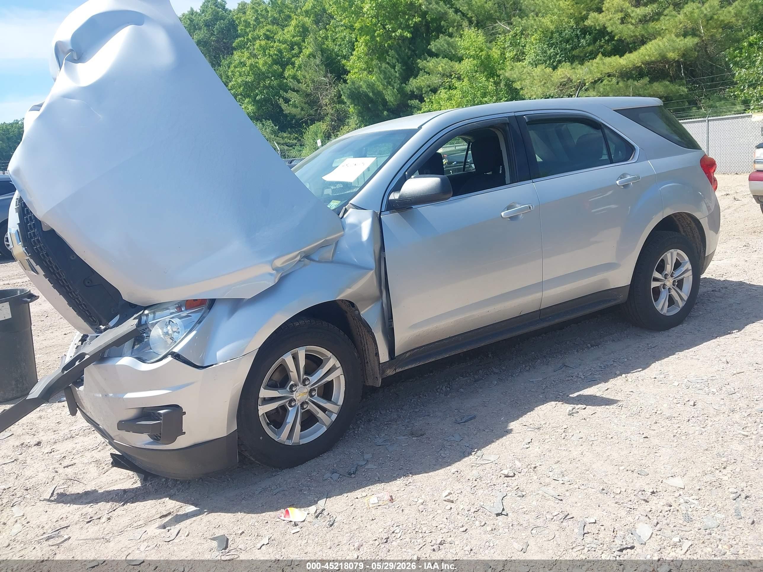 2013 Chevrolet Equinox Ls Silver vin: 2GNALBEK5D6125761