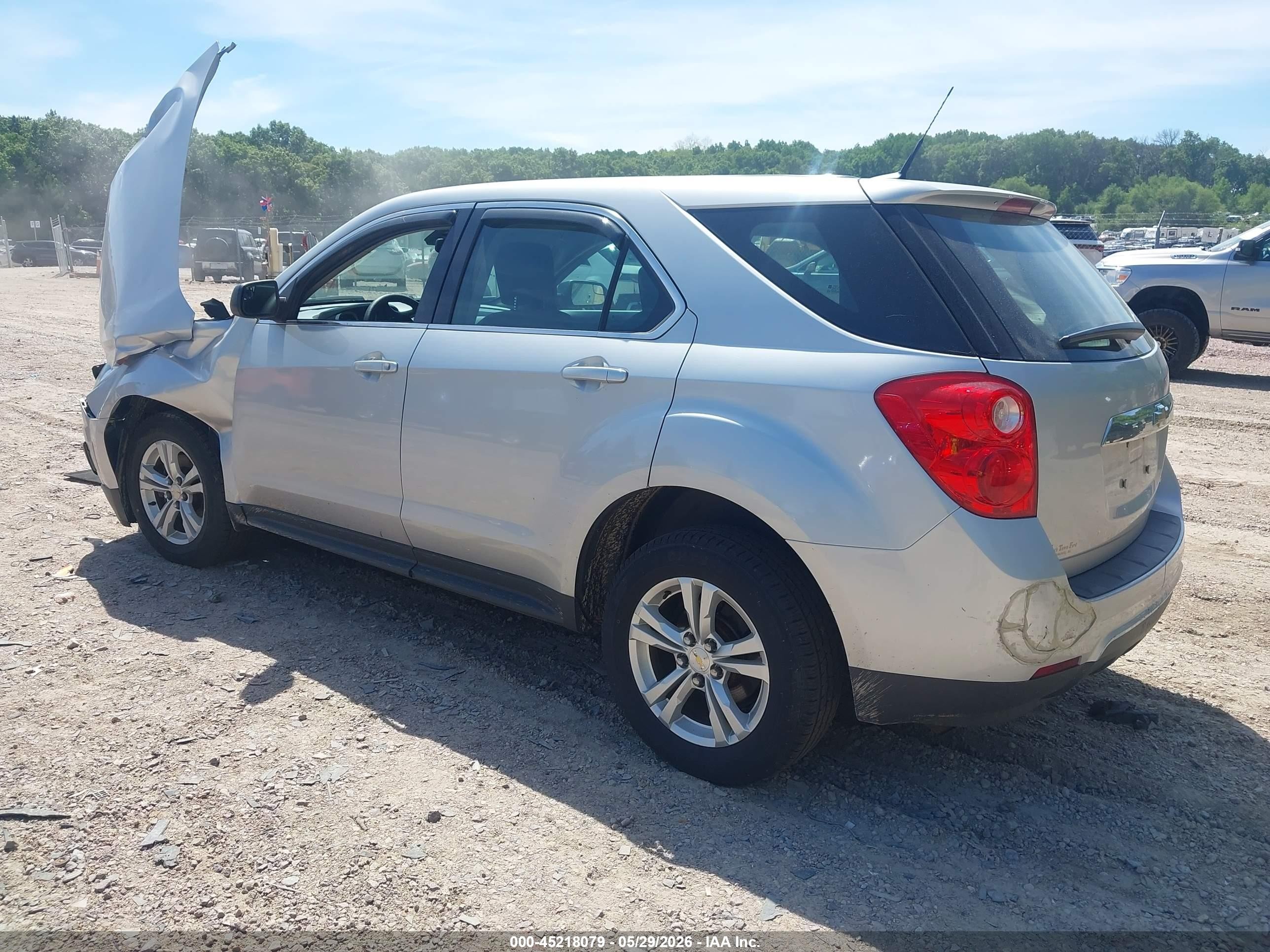 2013 Chevrolet Equinox Ls Silver vin: 2GNALBEK5D6125761